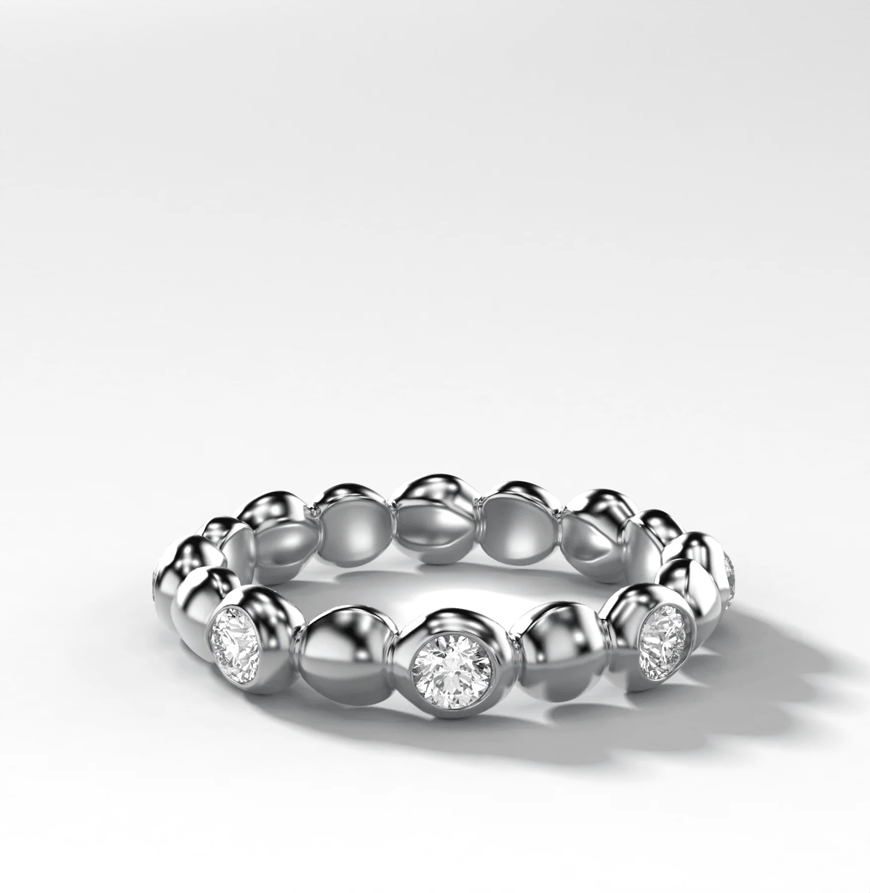 Alternating Bubble Eternity Band - Image 3