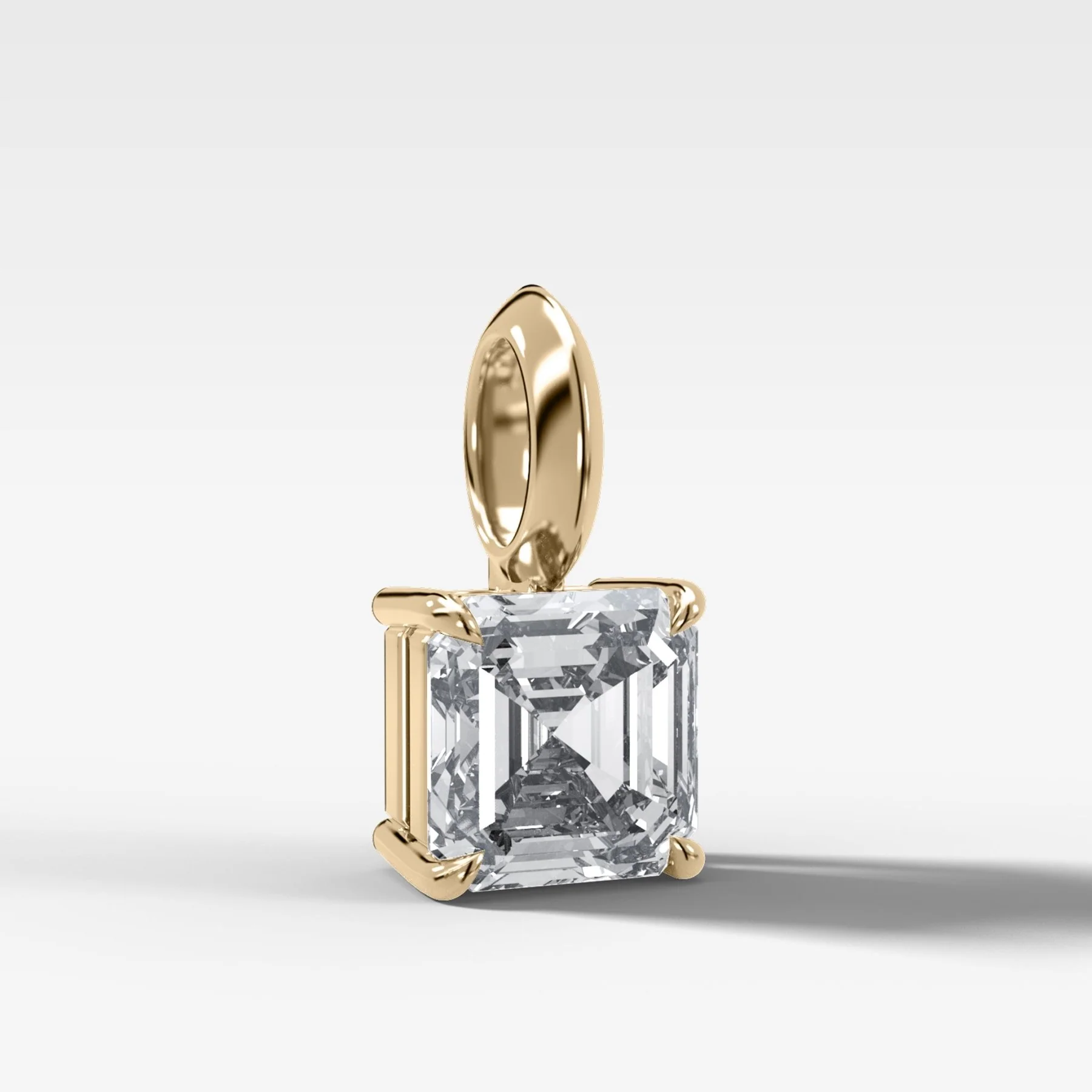 Classic Asscher Attachable Diamond Pendant - Image 2