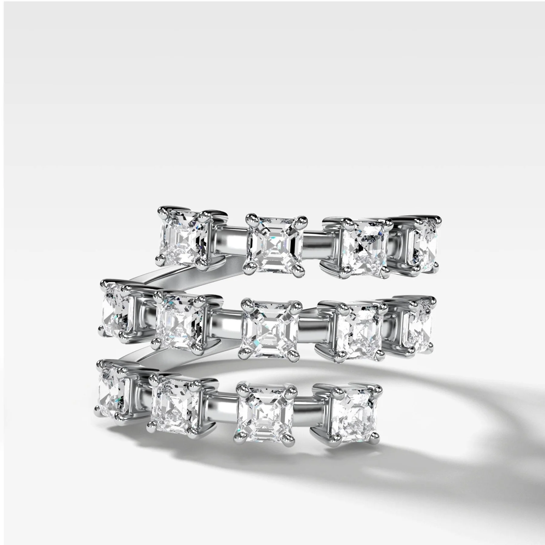 Asscher Wrap Diamond Ring - Image 4
