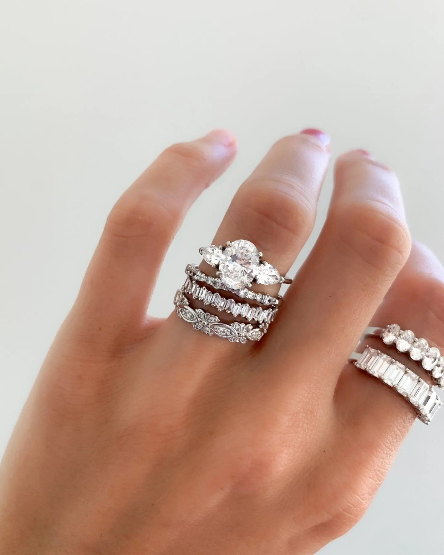 Baby Baguette Diamond Wedding Band - Image 8