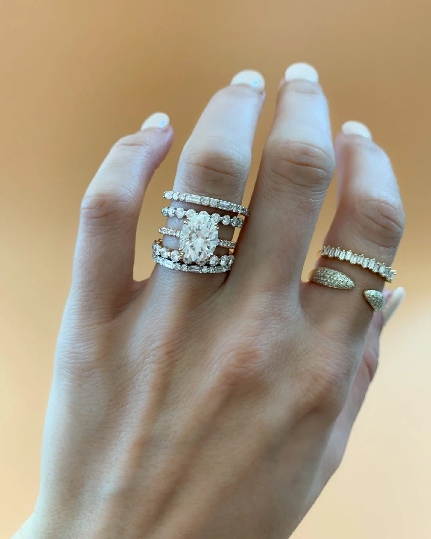 Baby Baguette Diamond Wedding Band - Image 10