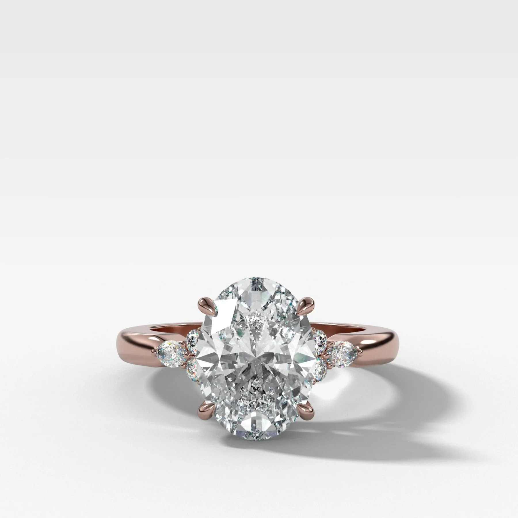 Bella Engagement Ring With Oval Cut Diamond - Image 3