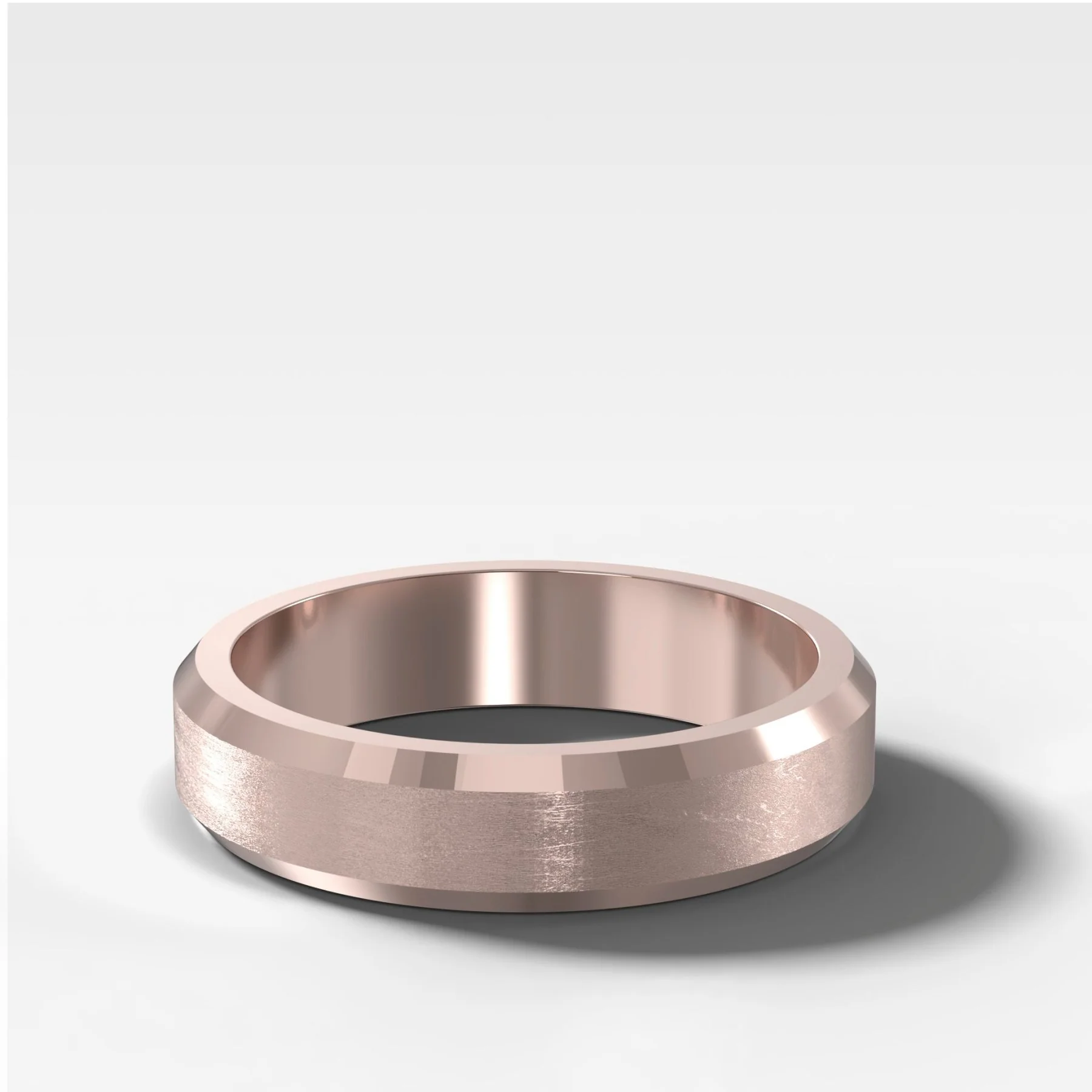 Beveled Edge Matte Wedding Band 5mm - Image 3