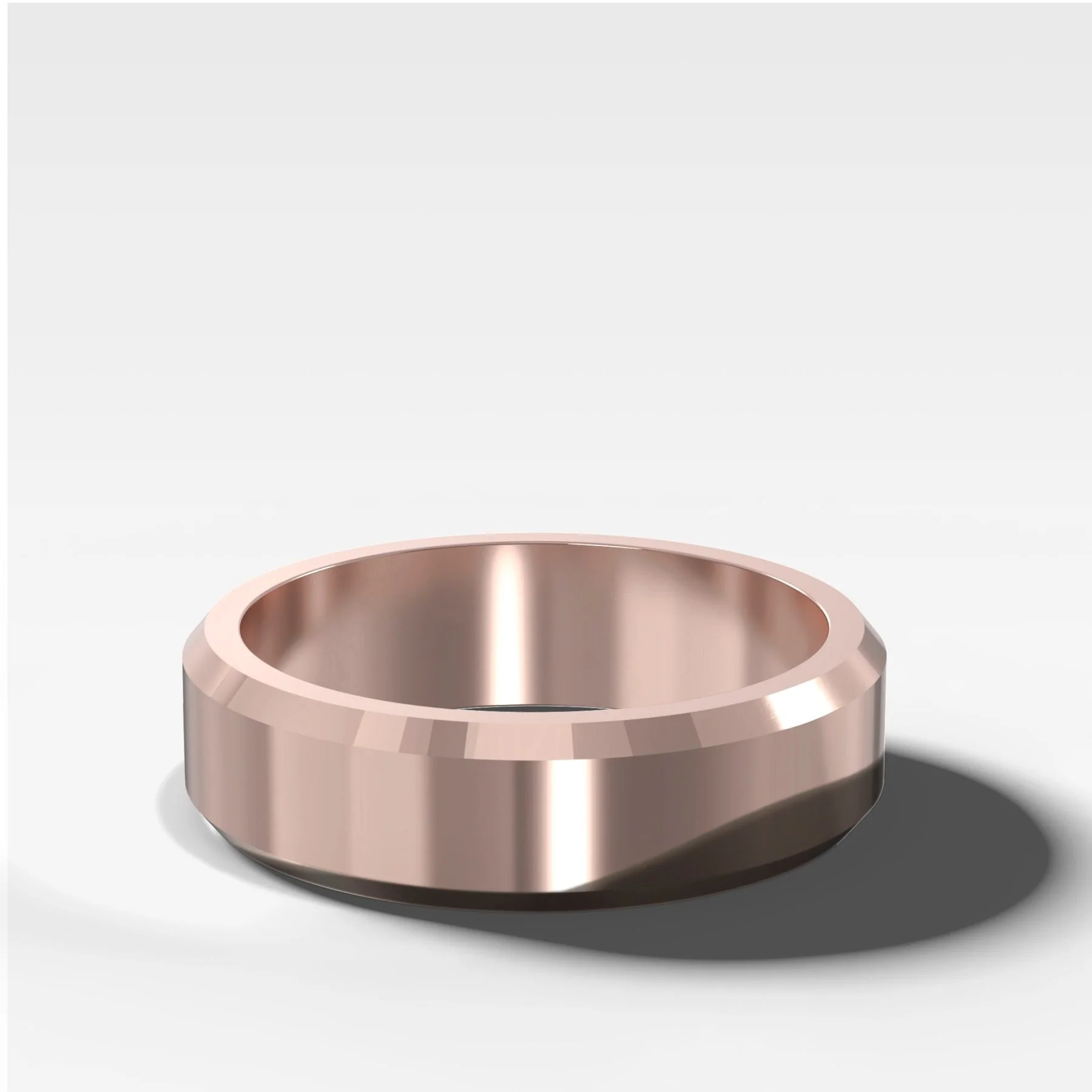 Beveled Edge Wedding Band 6mm - Image 3