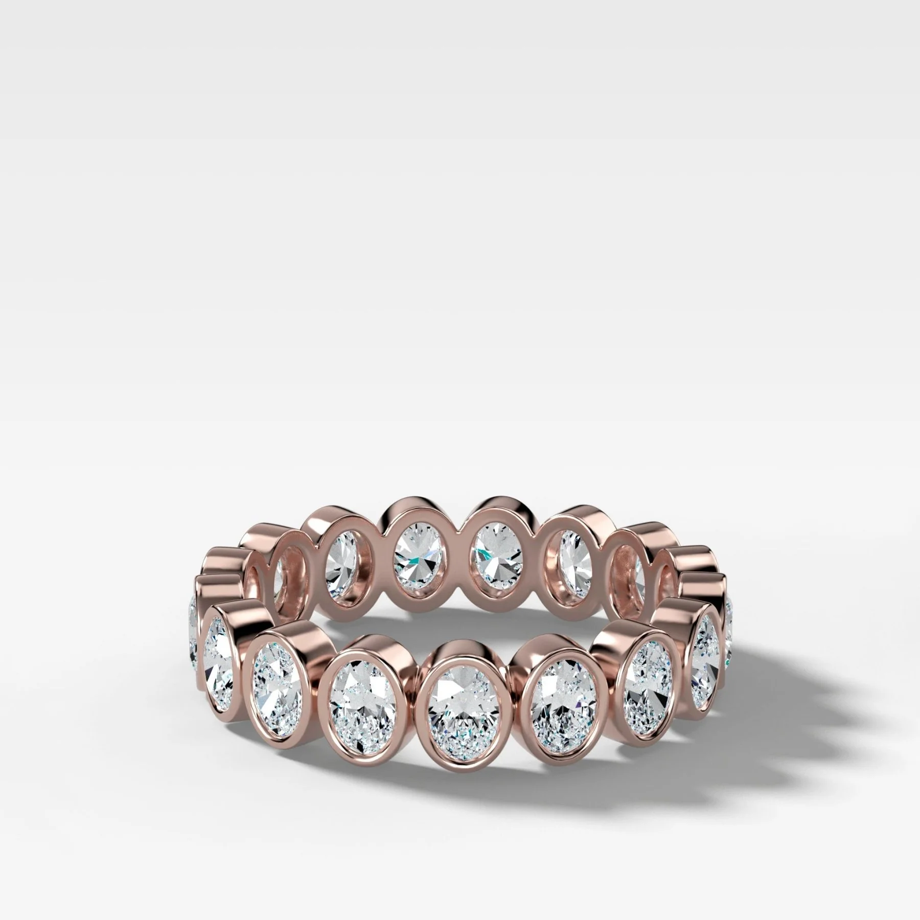 Baby Bezel Set Eternity Band With Oval Cuts - Image 5