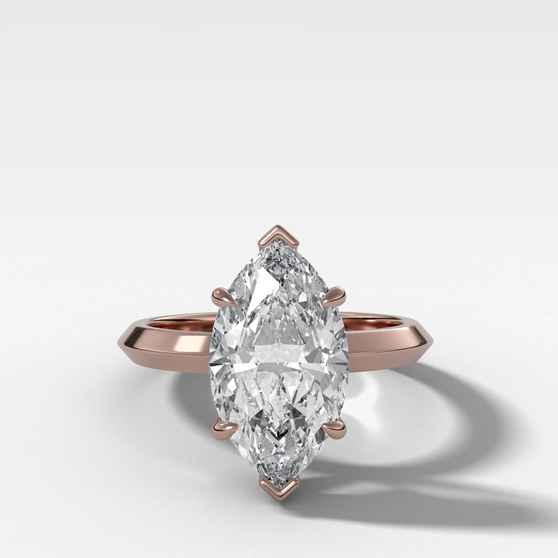Butter Knife Solitaire Engagement Ring With Marquise Cut Diamond - Image 5
