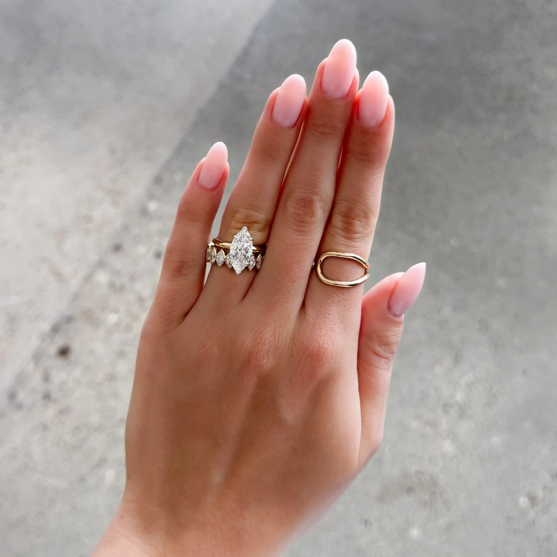 Butter Knife Solitaire Engagement Ring With Marquise Cut Diamond - Image 7