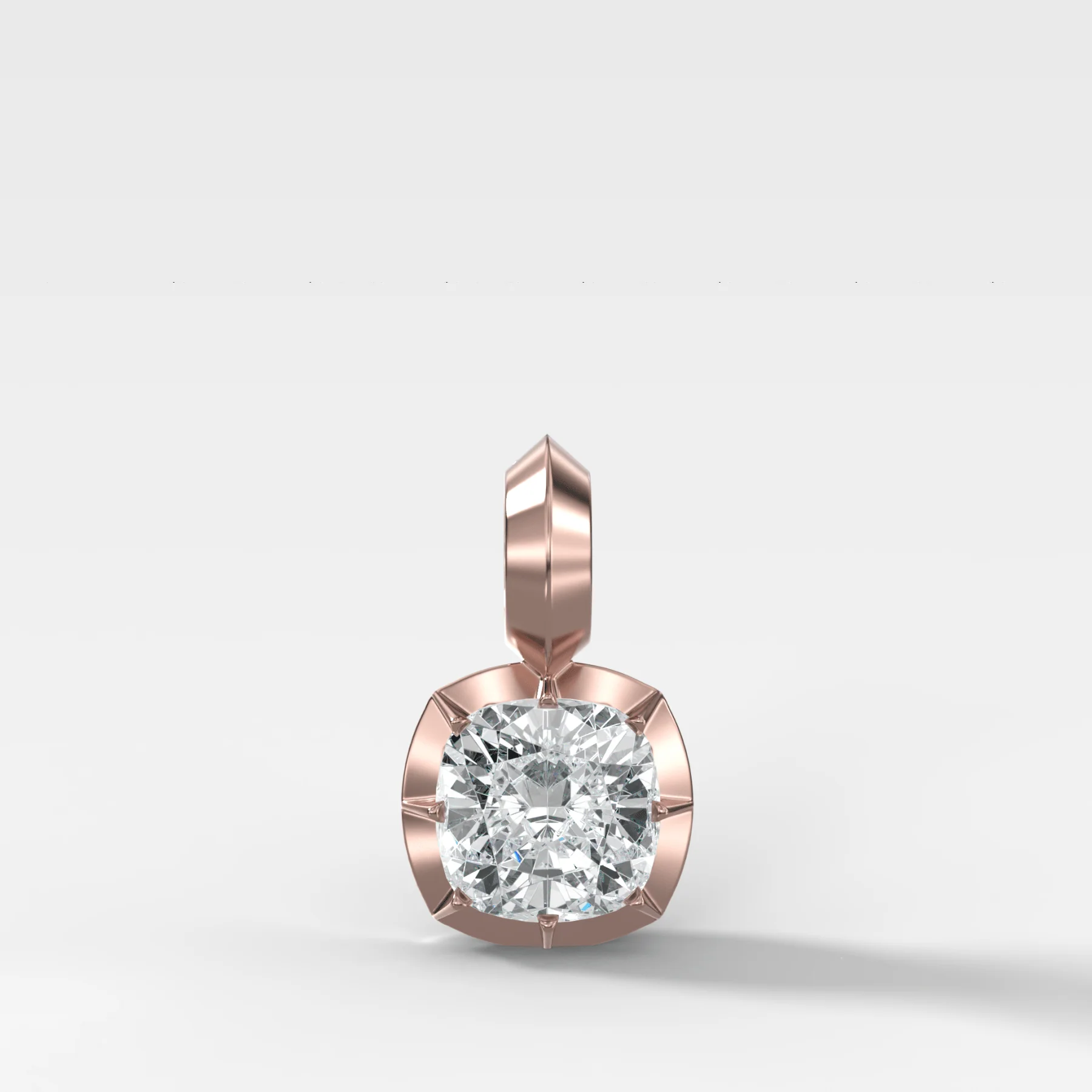 Button Back Cushion Attachable Diamond Pendant - Image 4