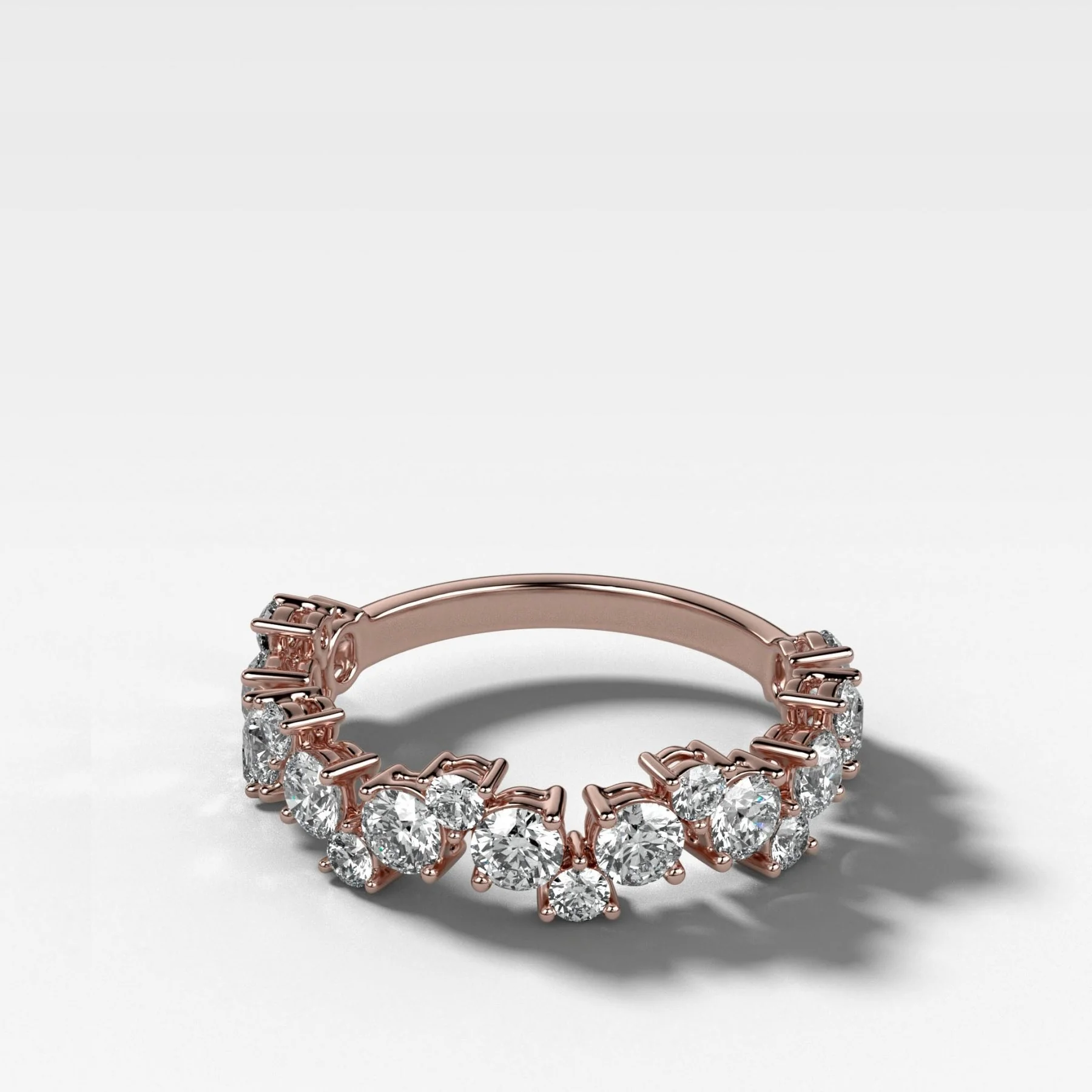 Celestial Round Diamond Wedding Band - Image 3