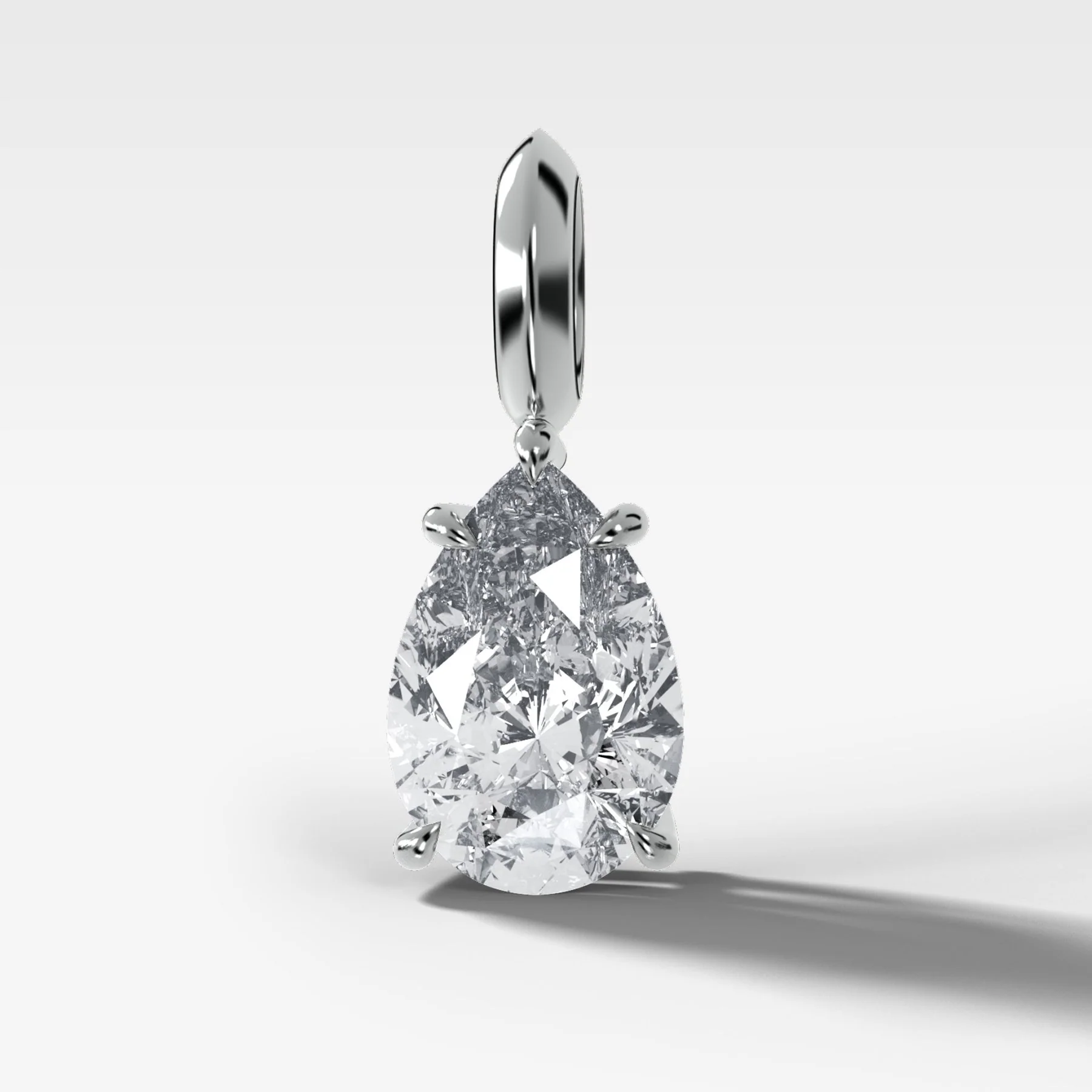 Classic Pear Attachable Diamond Pendant - Image 3