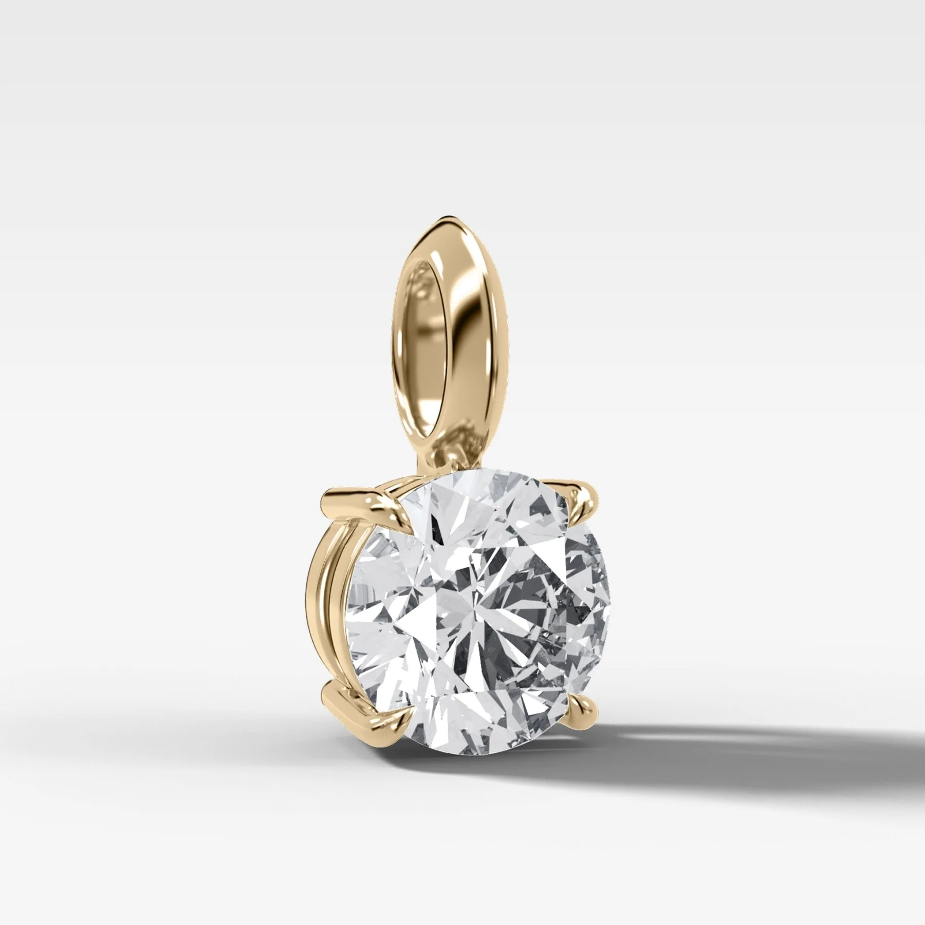 Classic Round Attachable Diamond Pendant - Image 2