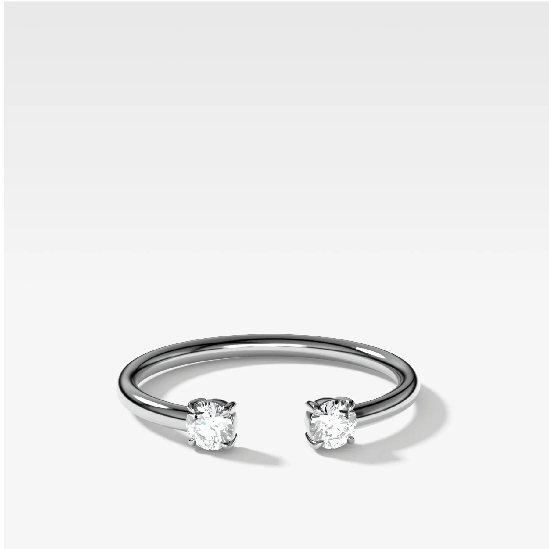 Claw Diamond Band: Negative Space Ring - Image 2