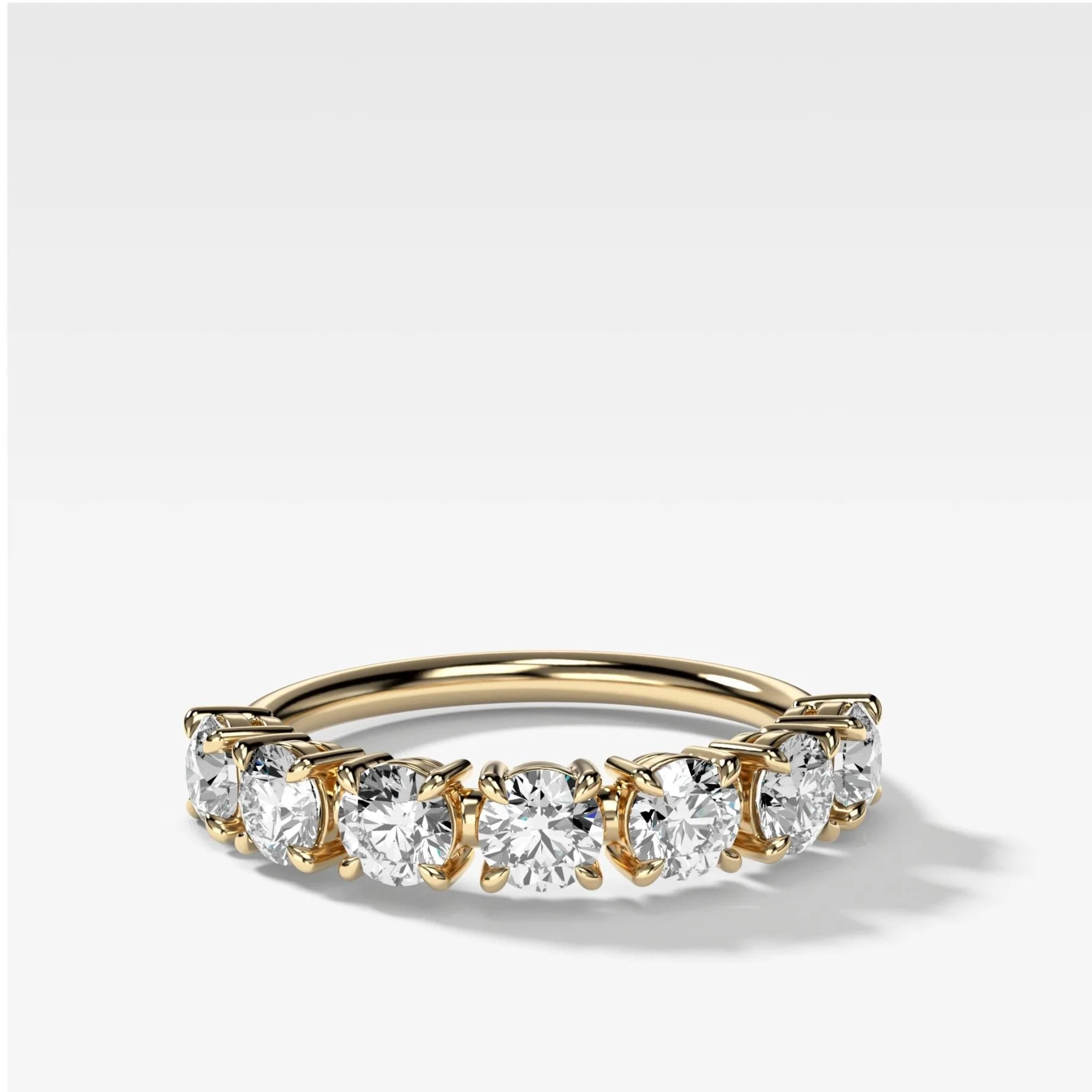 Claw Diamond Wedding Band: Jumbo Seven Stones