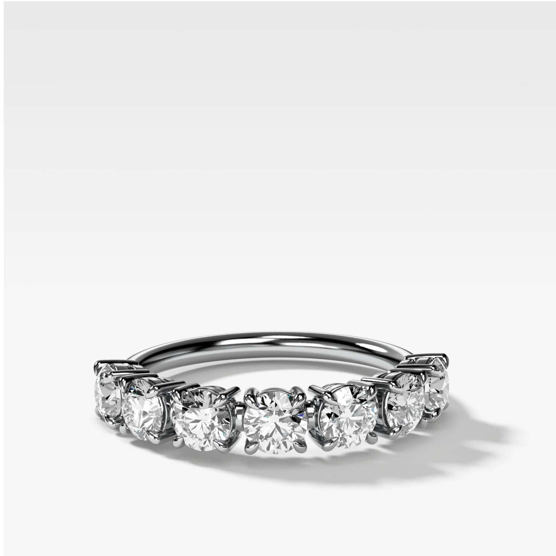 Claw Diamond Wedding Band: Jumbo Seven Stones - Image 3
