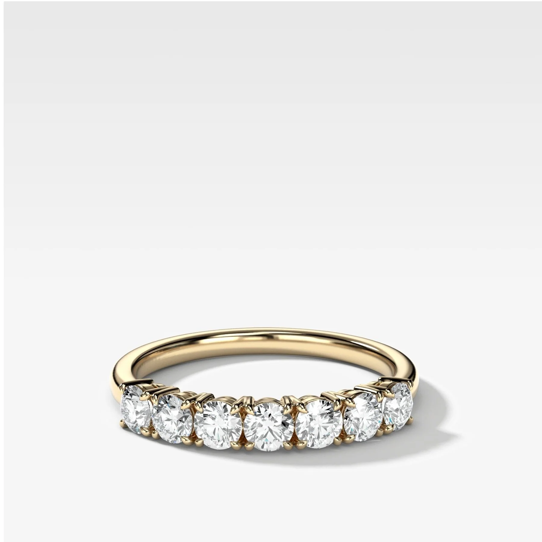 Claw Diamond Wedding Band: Standard Seven Stones