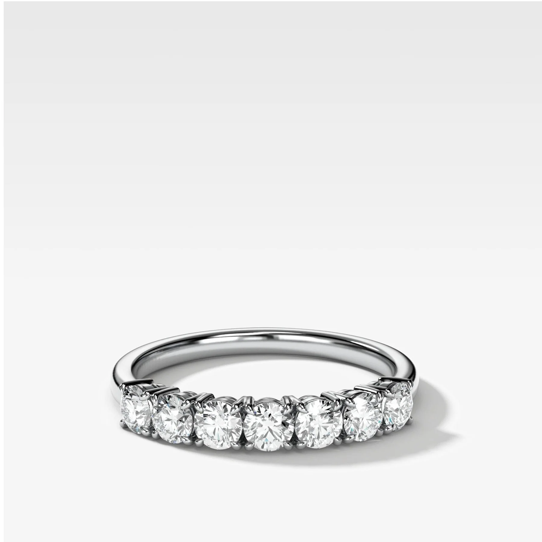 Claw Diamond Wedding Band: Standard Seven Stones - Image 2