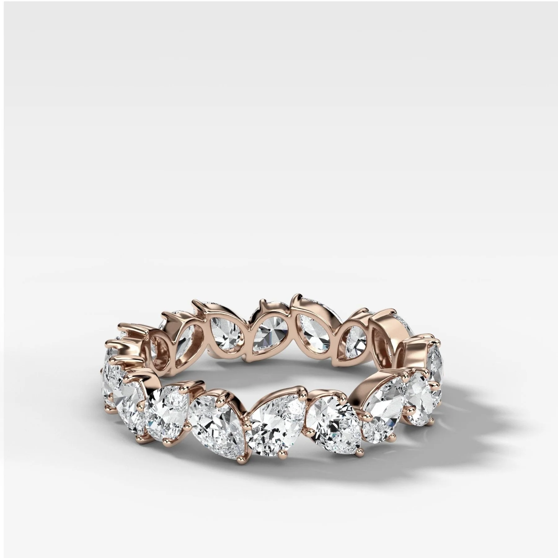 Claw Set Eternity Band With Pear Diamonds - Image 5
