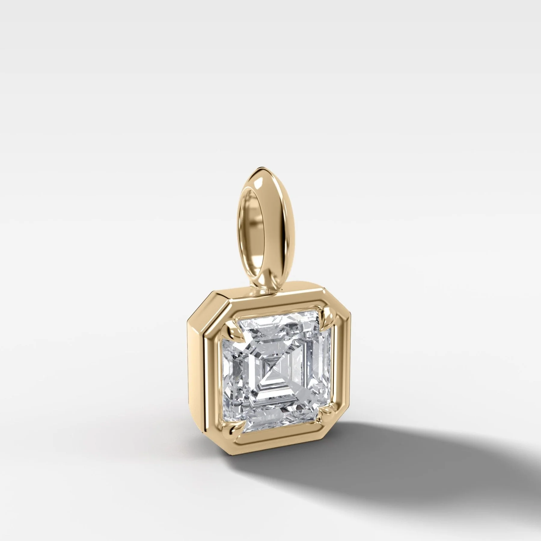Club Asscher Attachable Diamond Pendant - Image 2