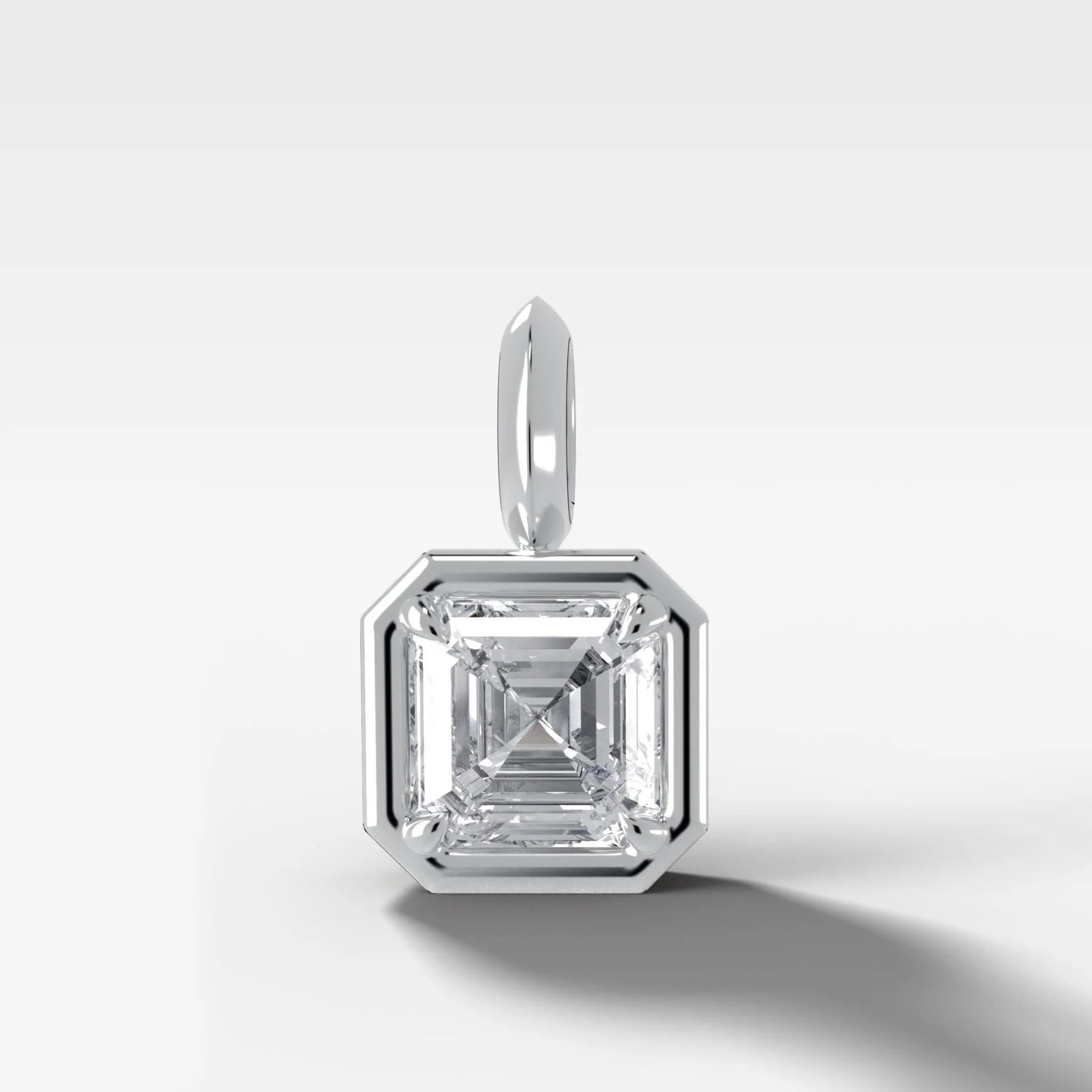 Club Asscher Attachable Diamond Pendant - Image 3