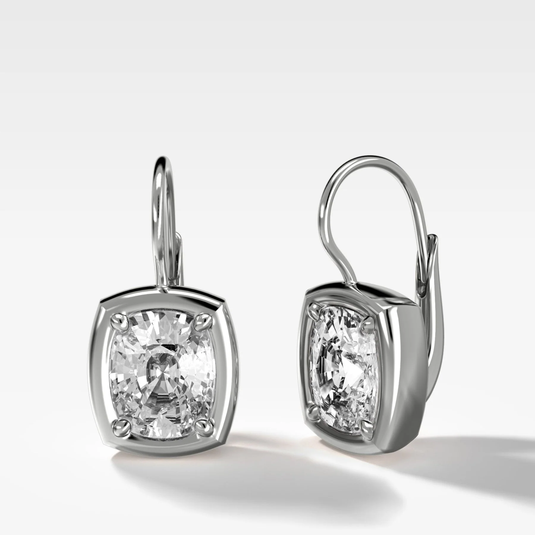 Club Dangle Earring with Elongated Cushion Cuts - Image 3