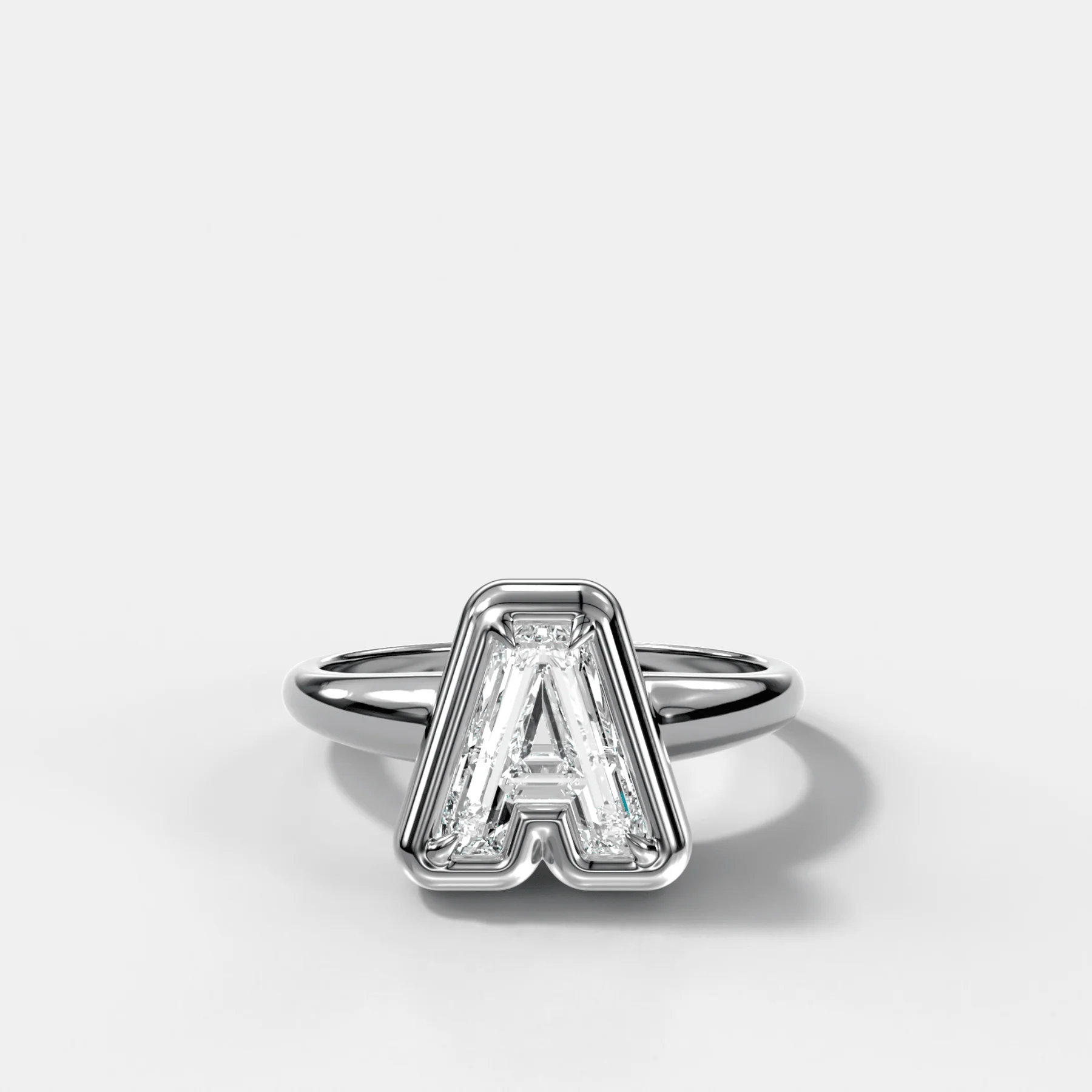 Club Diamond Initial Ring - Letter A - Image 3