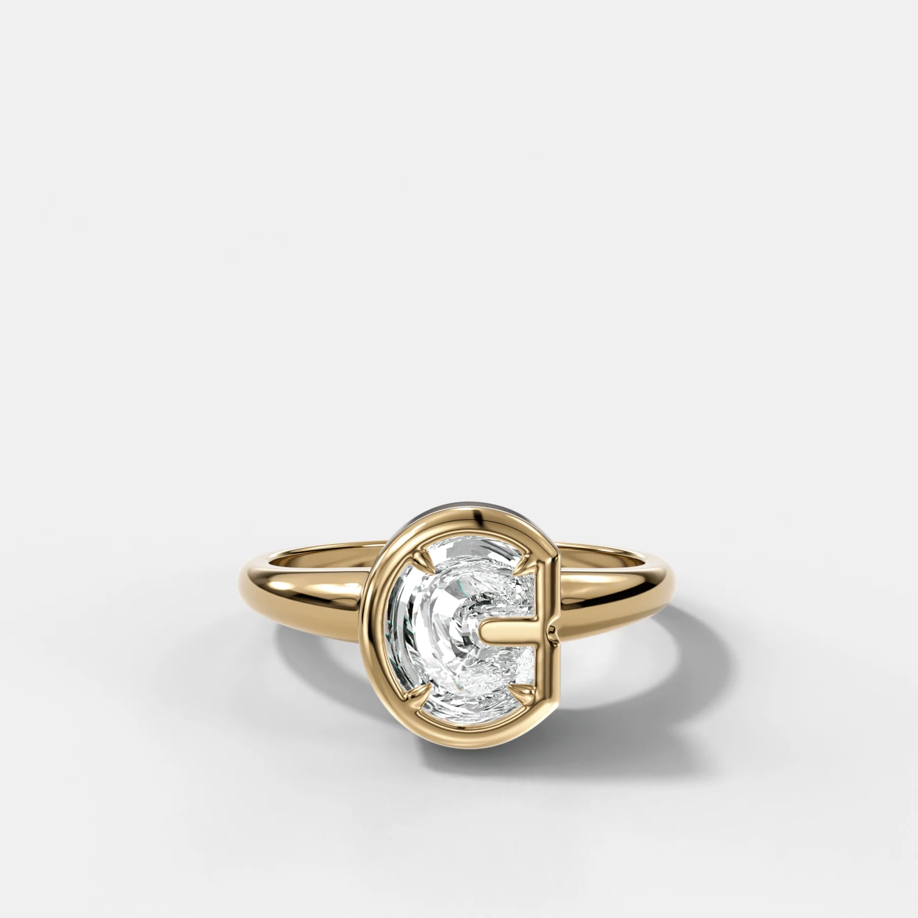 Club Diamond Initial Ring - Letter C