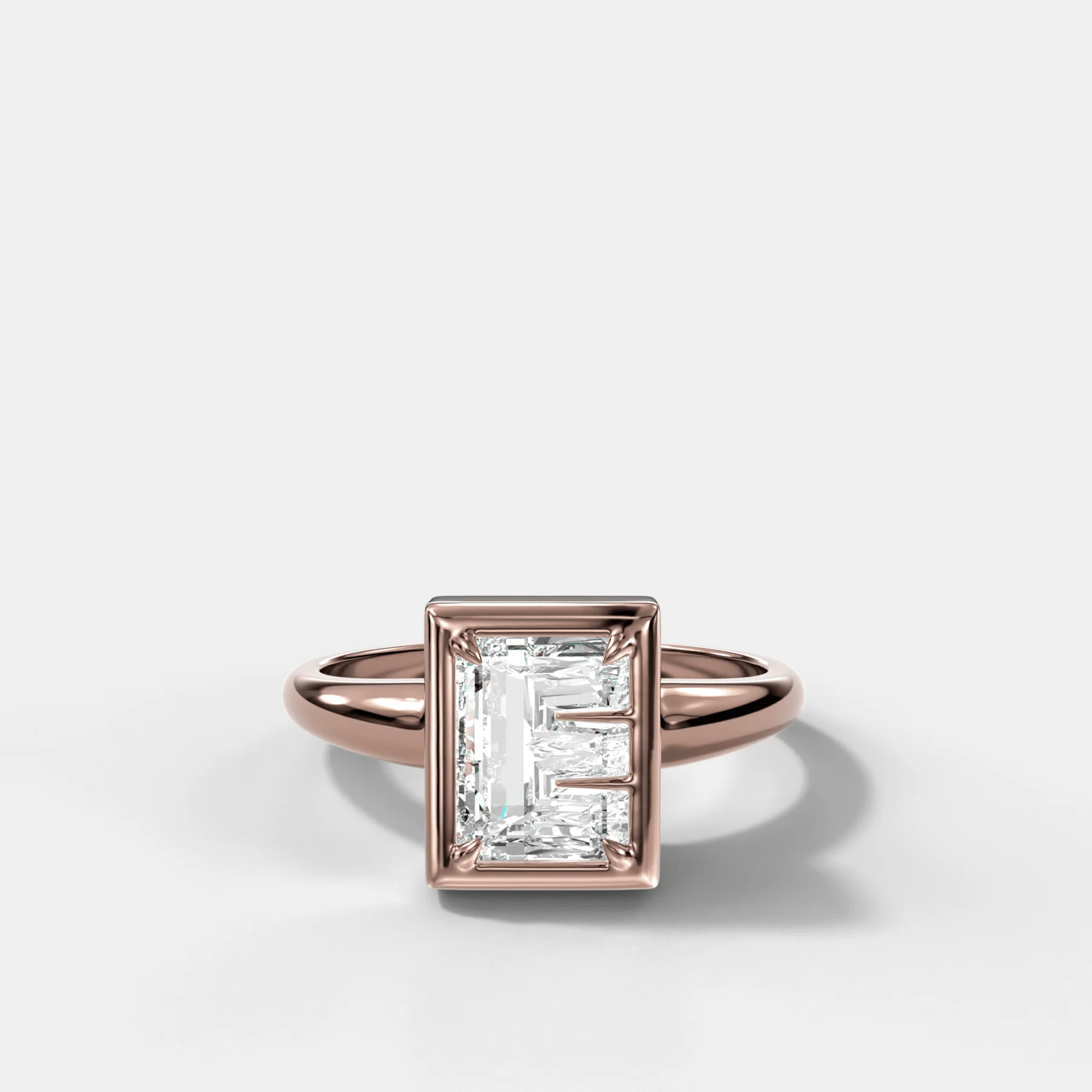 Club Diamond Initial Ring - Letter E - Image 4