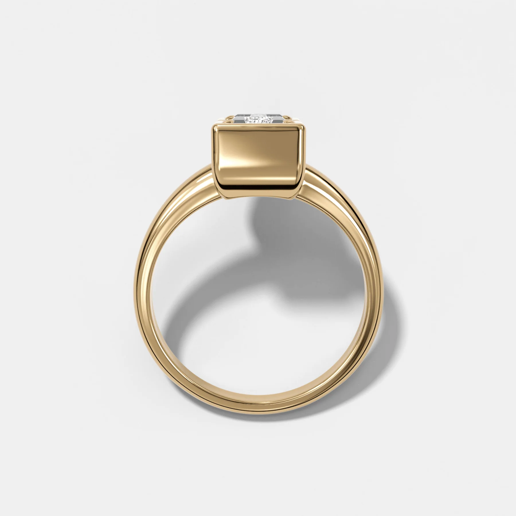 Club Diamond Initial Ring - Letter I - Image 2