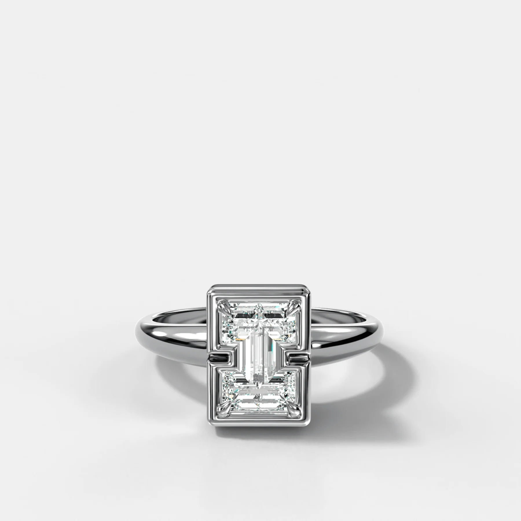 Club Diamond Initial Ring - Letter I - Image 3
