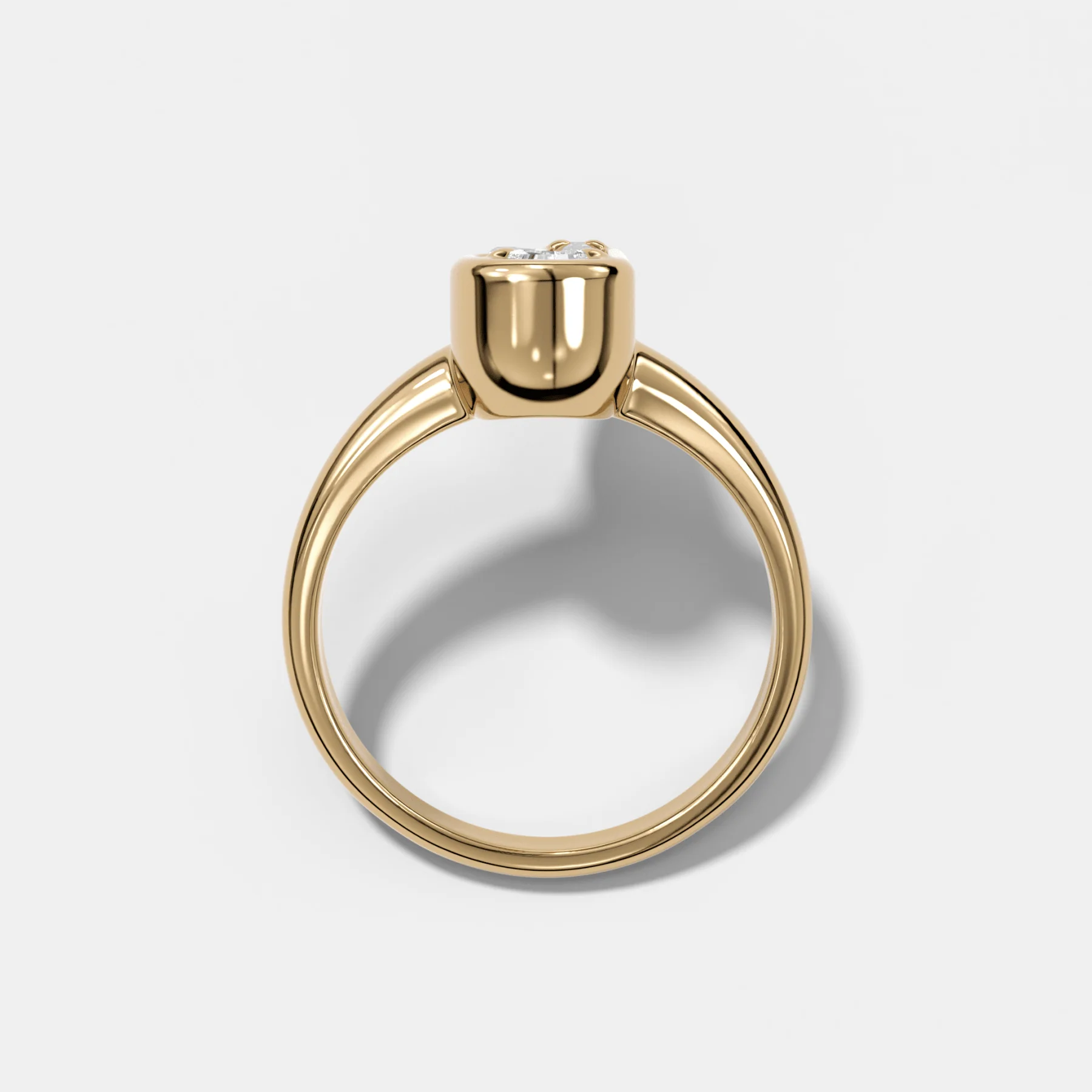Club Diamond Initial Ring - Letter J - Image 2