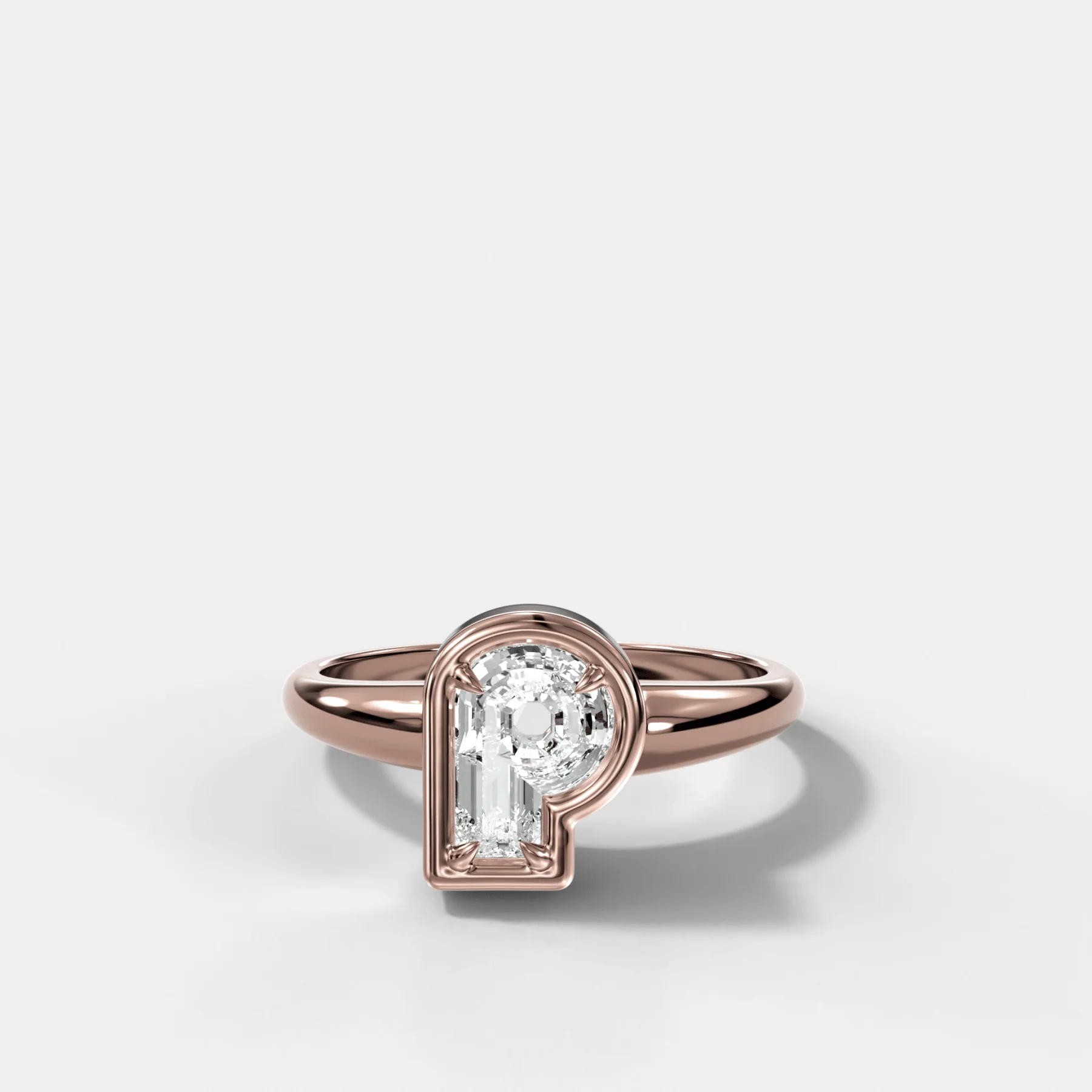 Club Diamond Initial Ring - Letter P - Image 4