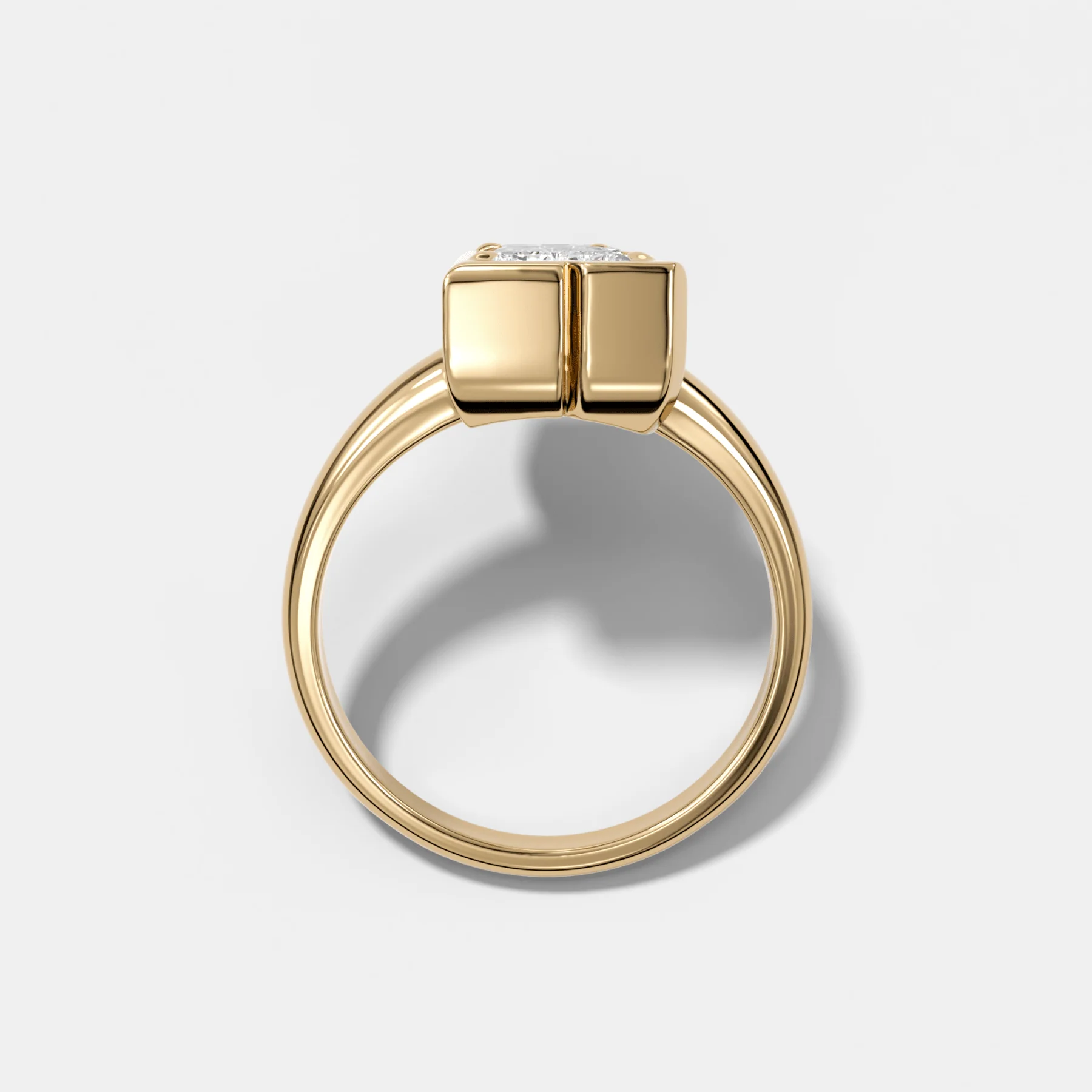 Club Diamond Initial Ring - Letter R - Image 2