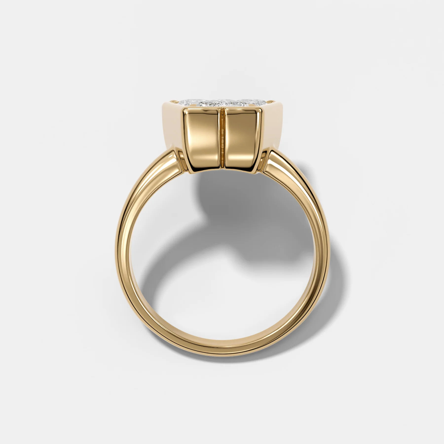 Club Diamond Initial Ring - Letter W - Image 2