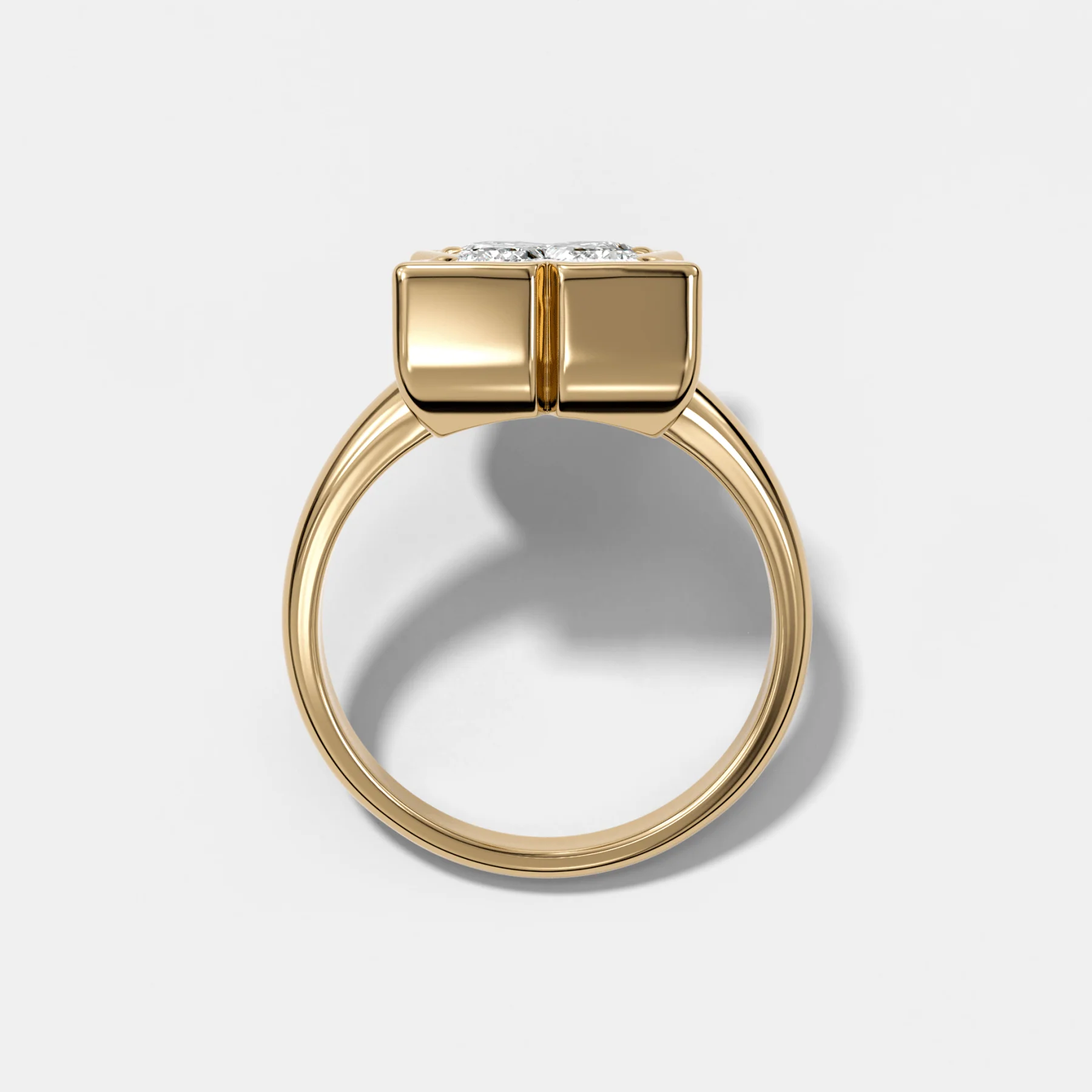 Club Diamond Initial Ring - Letter X - Image 2