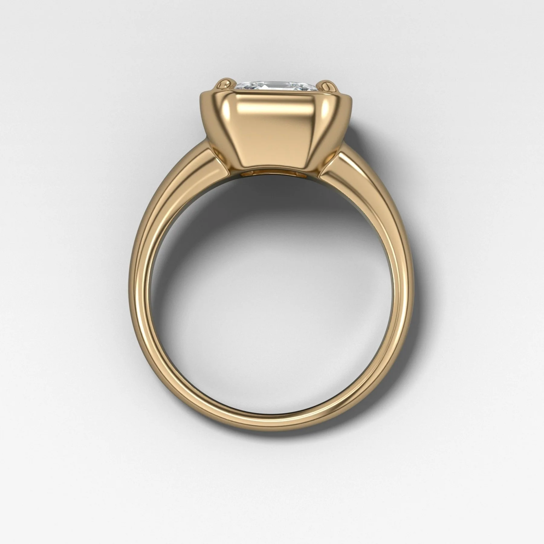 Club Engagement Ring with 4.90ct Lab Grown Asscher Cut Diamond - Image 3