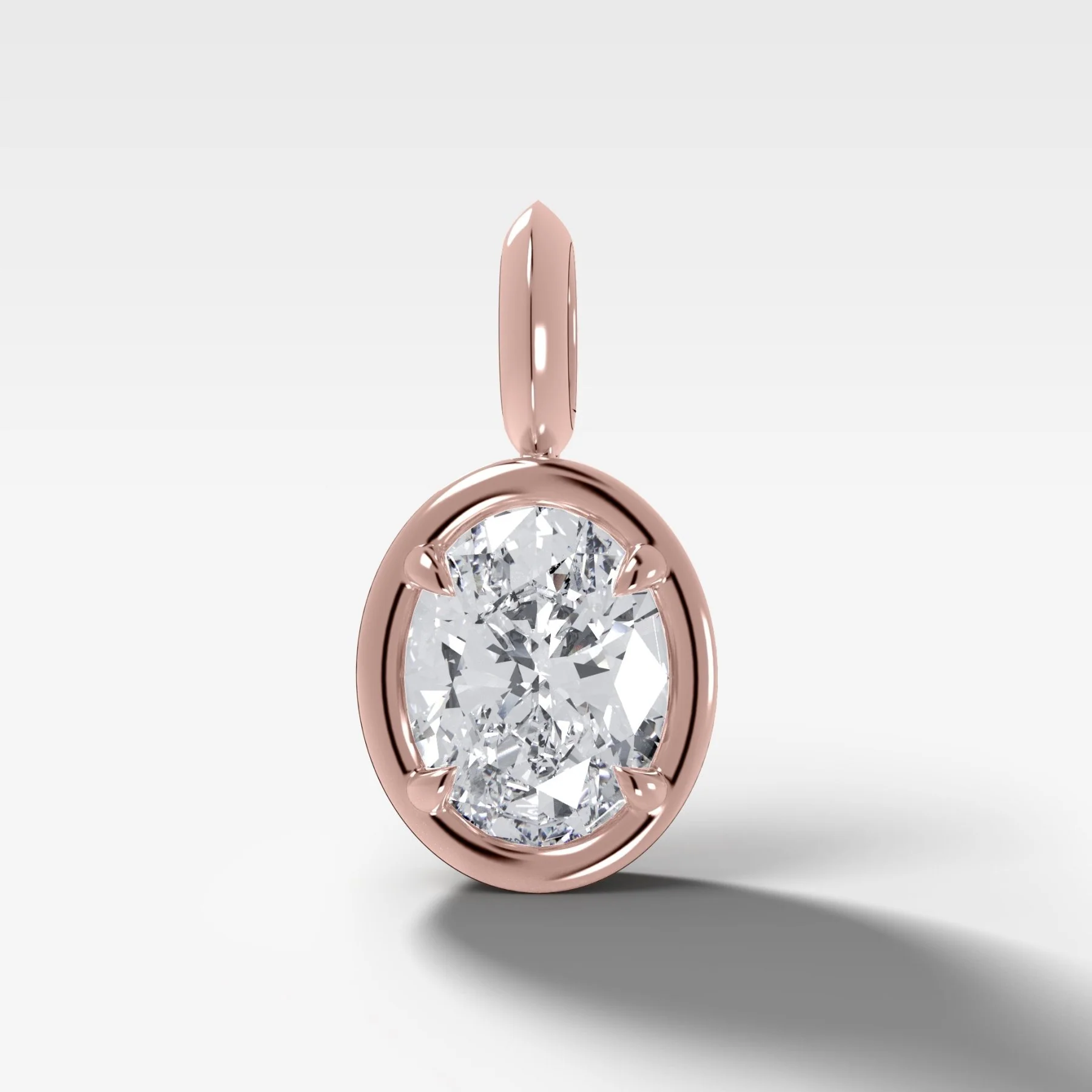 Club Oval Attachable Diamond Pendant - Image 4
