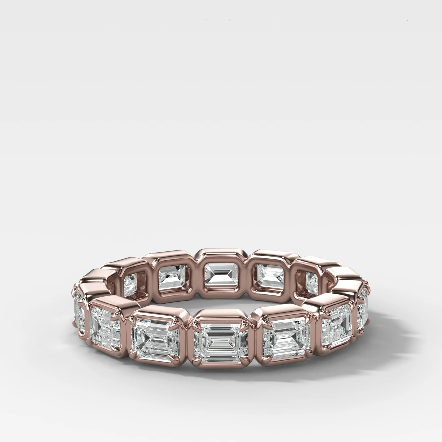 Club Set Eternity Band With East West Emerald Cuts - Image 3