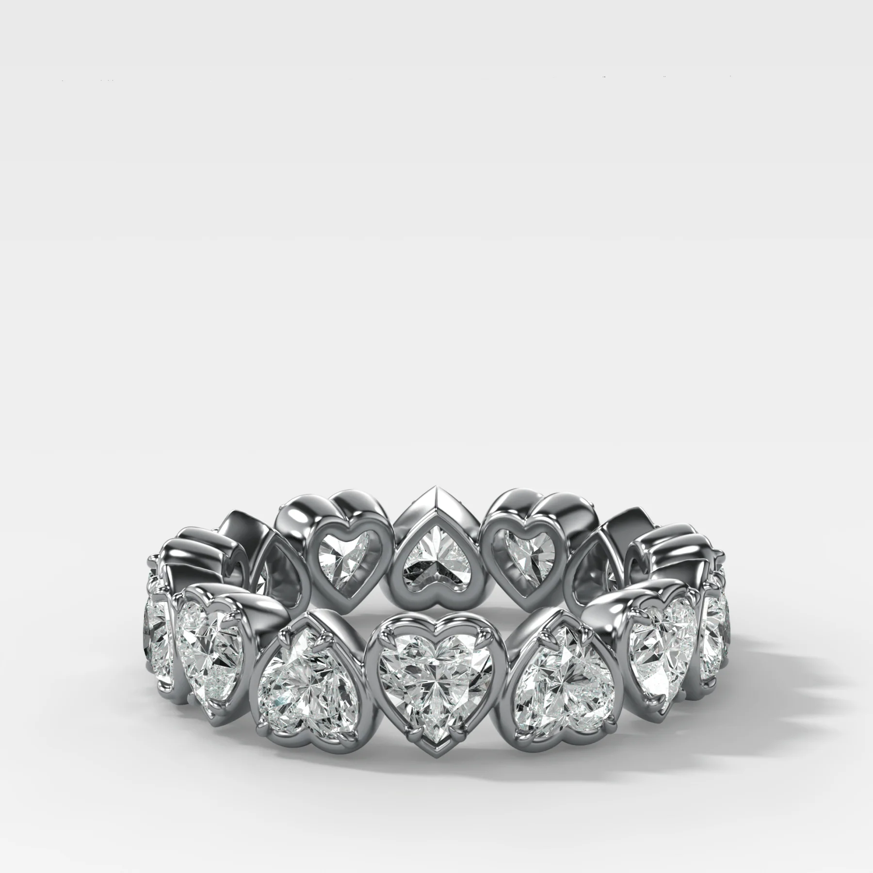 Club Set Eternity Band With Heart Cuts - Image 2