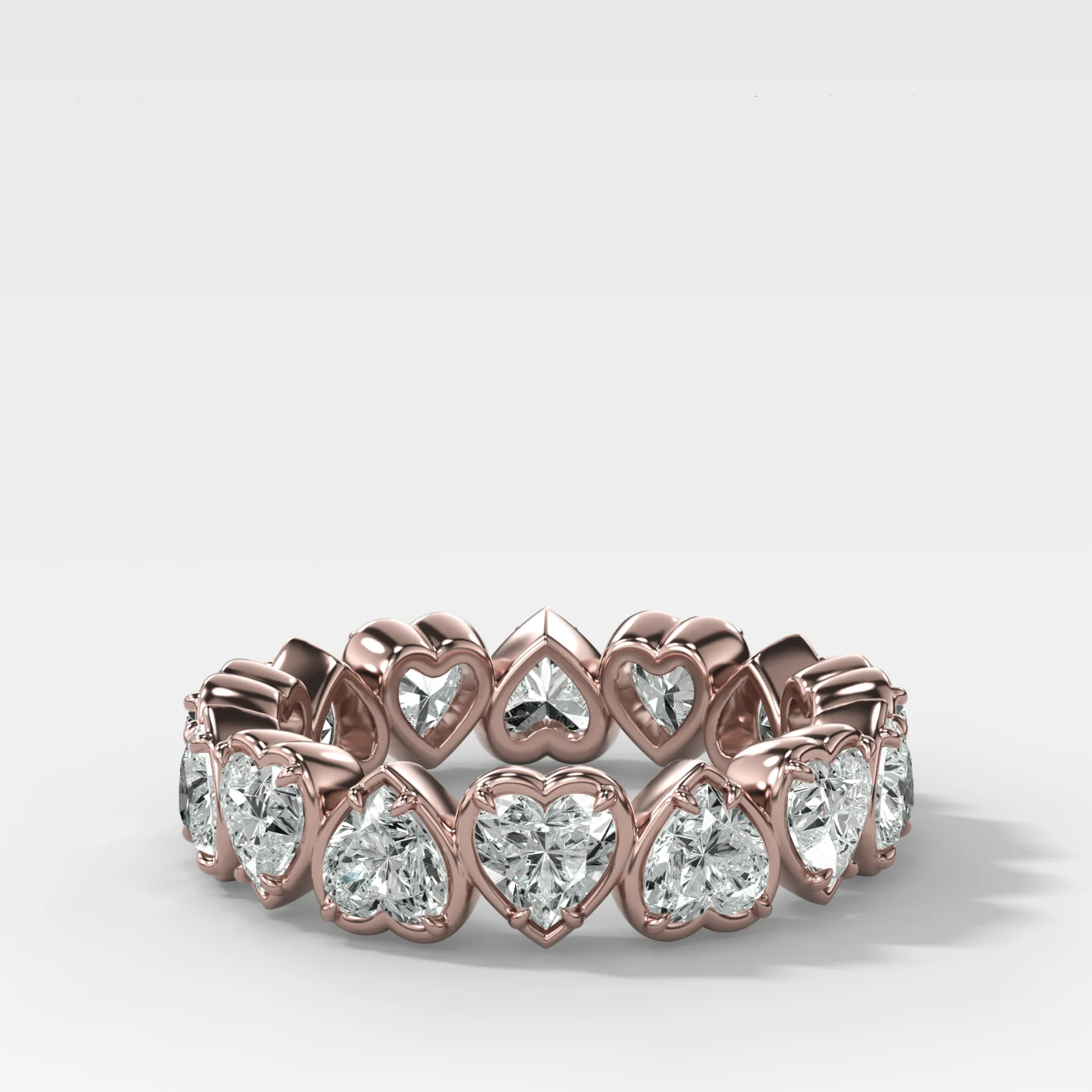 Club Set Eternity Band With Heart Cuts - Image 3