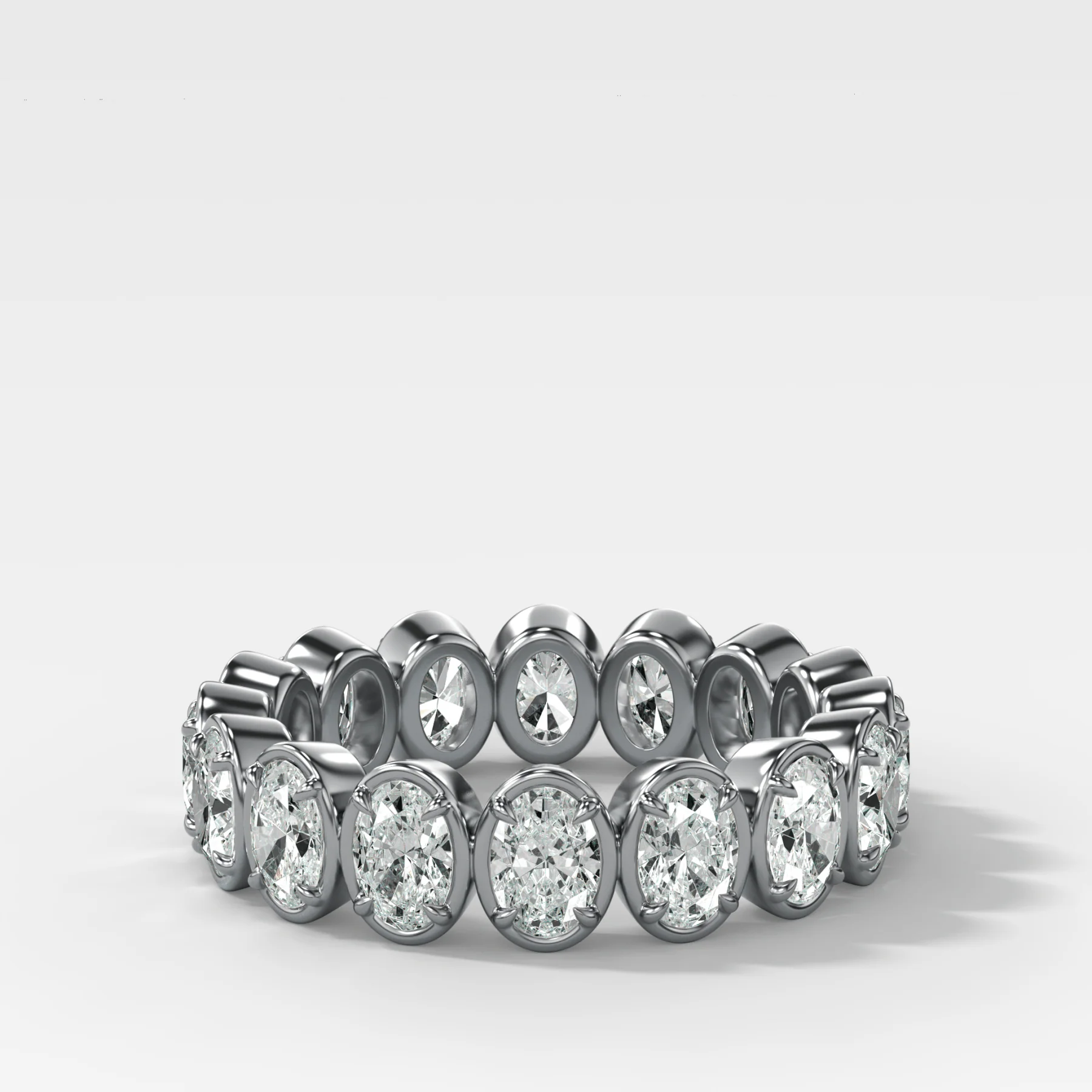 Club Set Eternity Band With North South Oval Cuts - Image 2