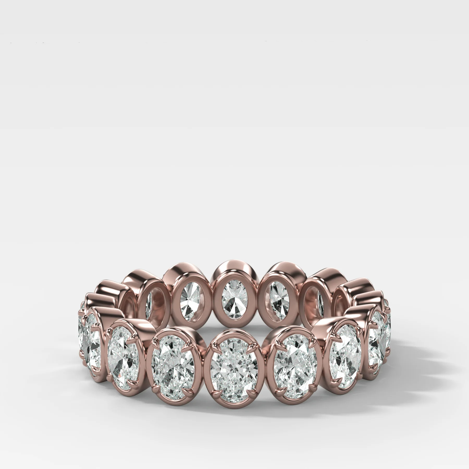 Club Set Eternity Band With North South Oval Cuts - Image 3