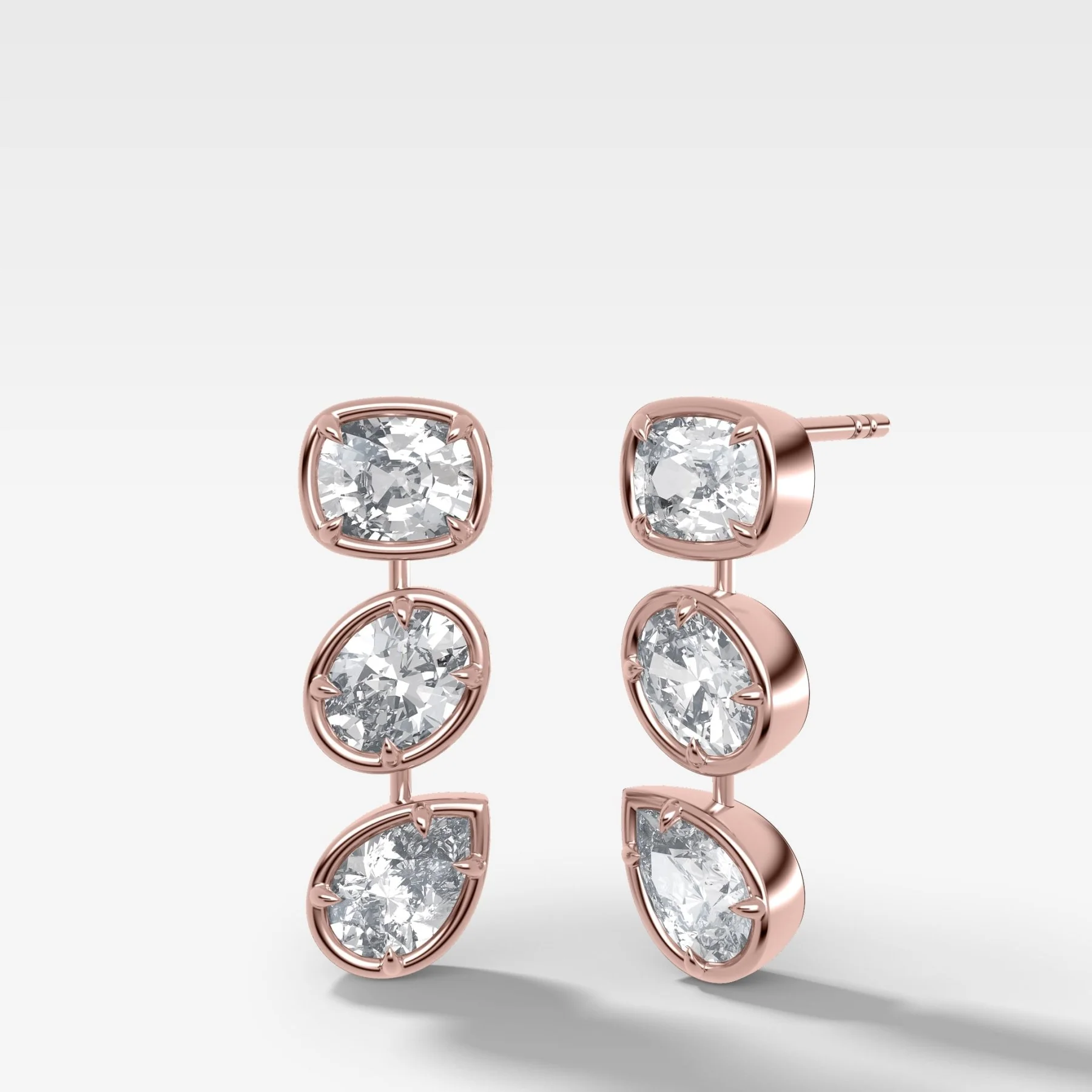 Club Trio Mixed Shape Drop Earrings No. 2 - Image 3