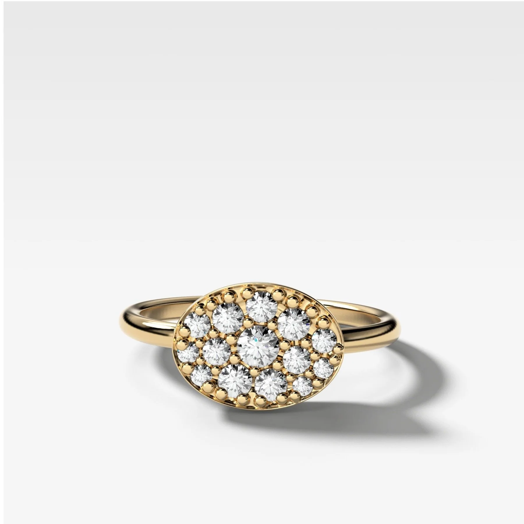 Cluster Signet Diamond Stacker