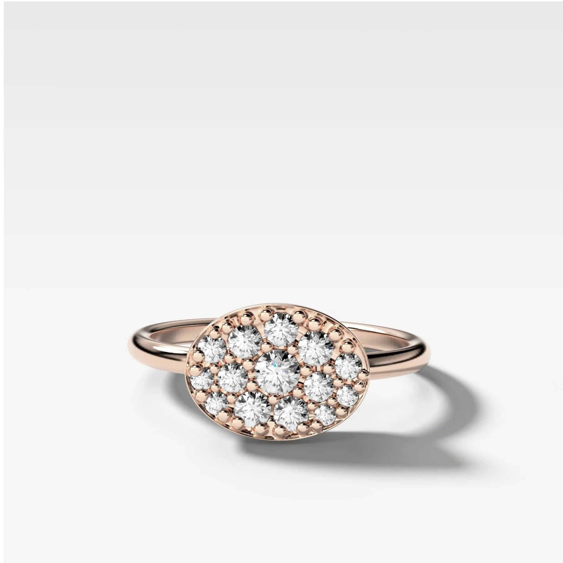 Cluster Signet Diamond Stacker - Image 4