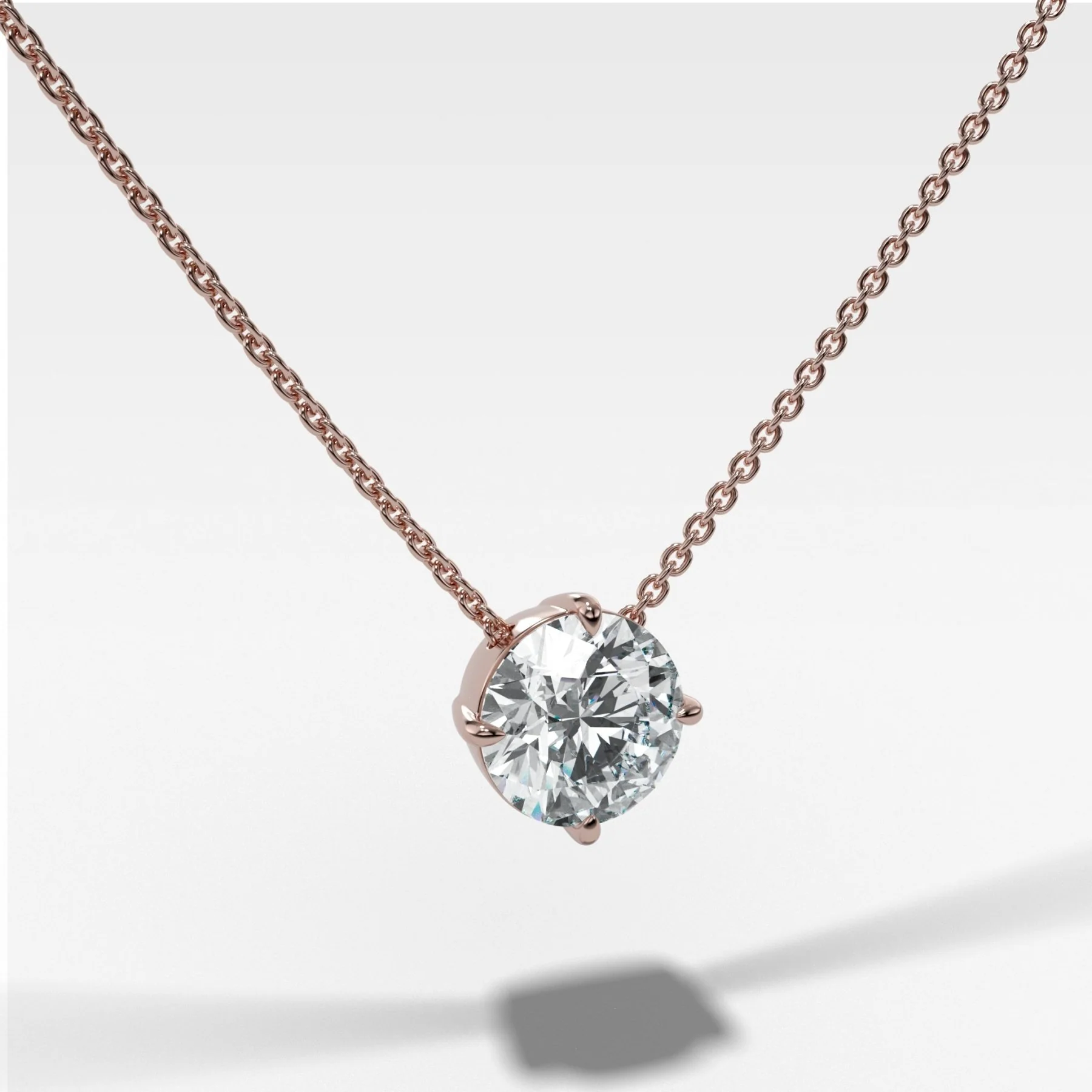 Compass Pendant Necklace with Round Cut Diamond - Image 3