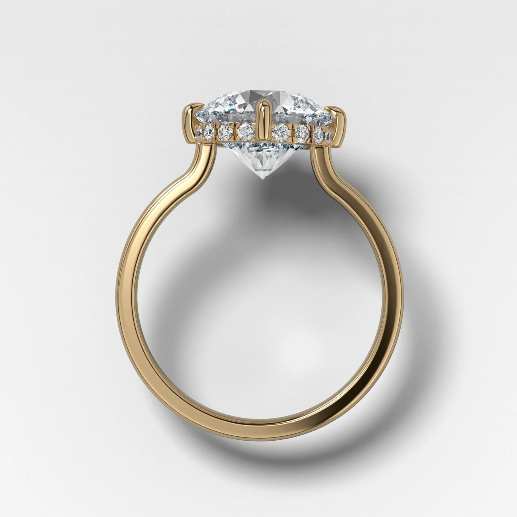 Compass Solitaire Engagement Ring with Round Cut Diamond - Image 2