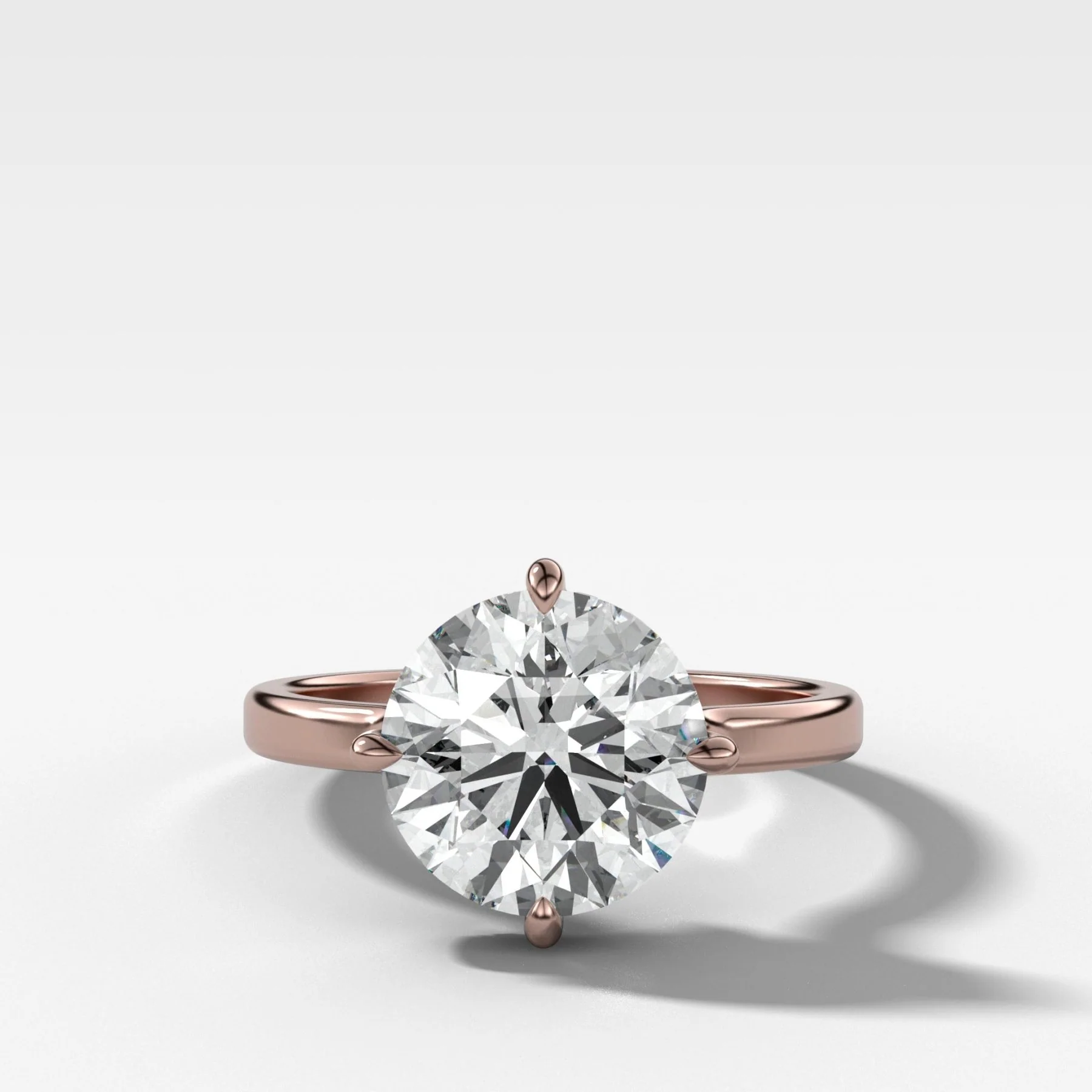 Compass Solitaire Engagement Ring with Round Cut Diamond - Image 5