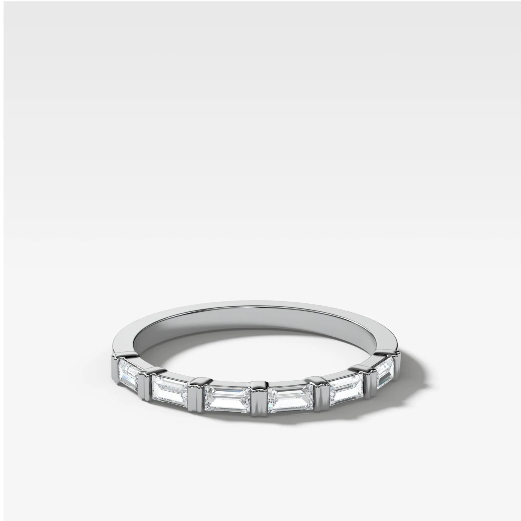 Dainty Baguette Wedding Band - Image 2
