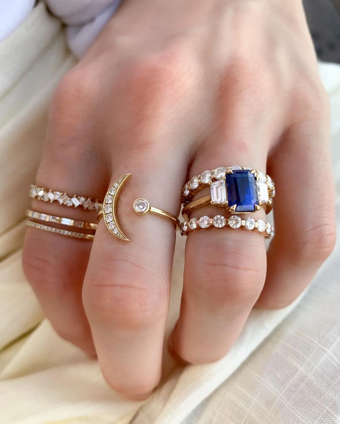Dainty Baguette Wedding Band - Image 6