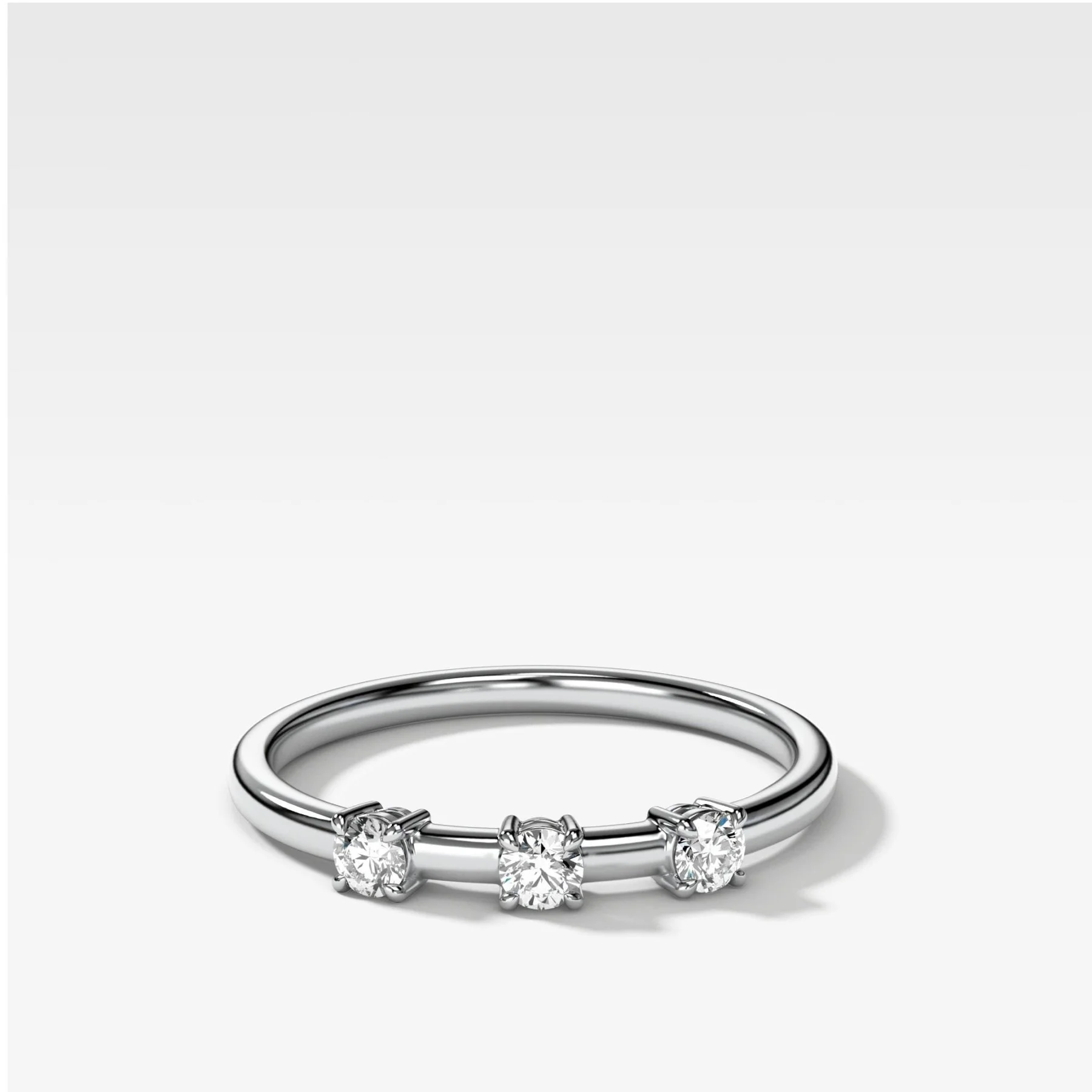 Claw Diamond Band: Trio Wedding Band - Image 3